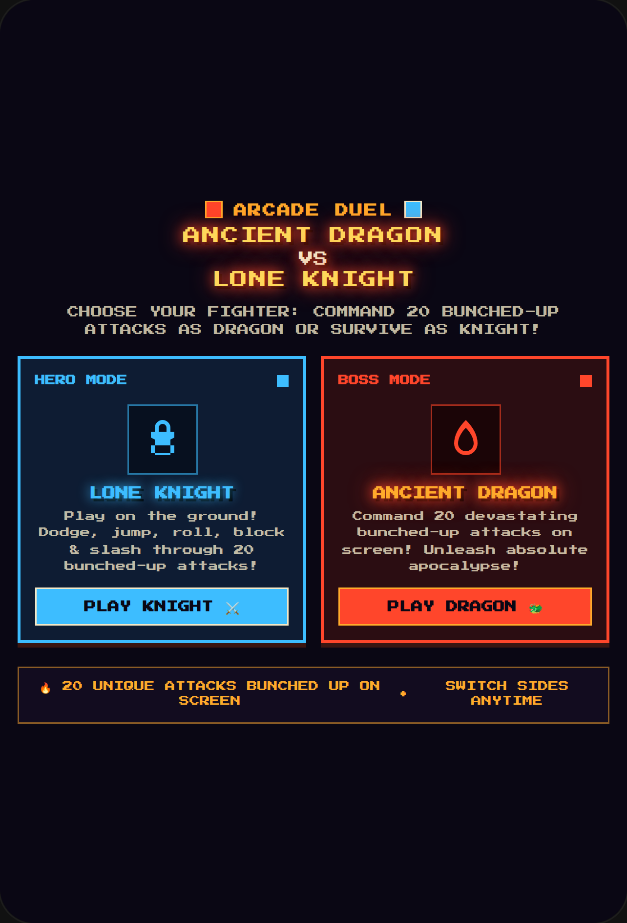Dragon vs Knight: 20 Attacks Boss Battle cover