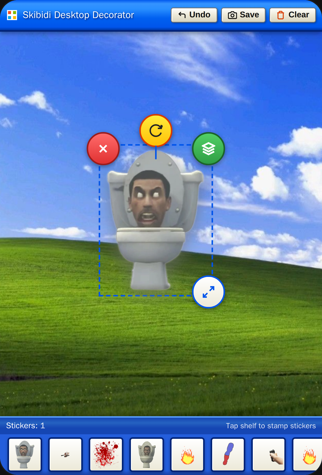 Skibidi Stickers - Windows XP Canvas cover