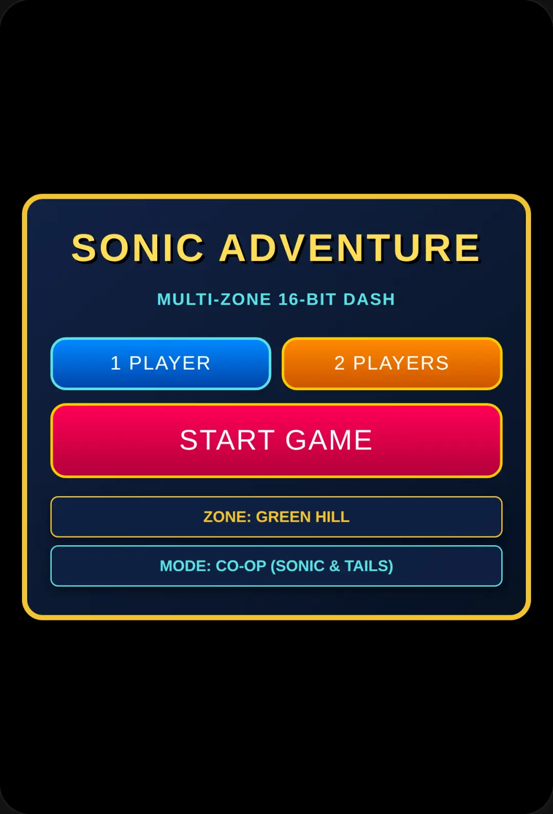 Sonic the Hedgehog - Multi-Zone Adventure cover
