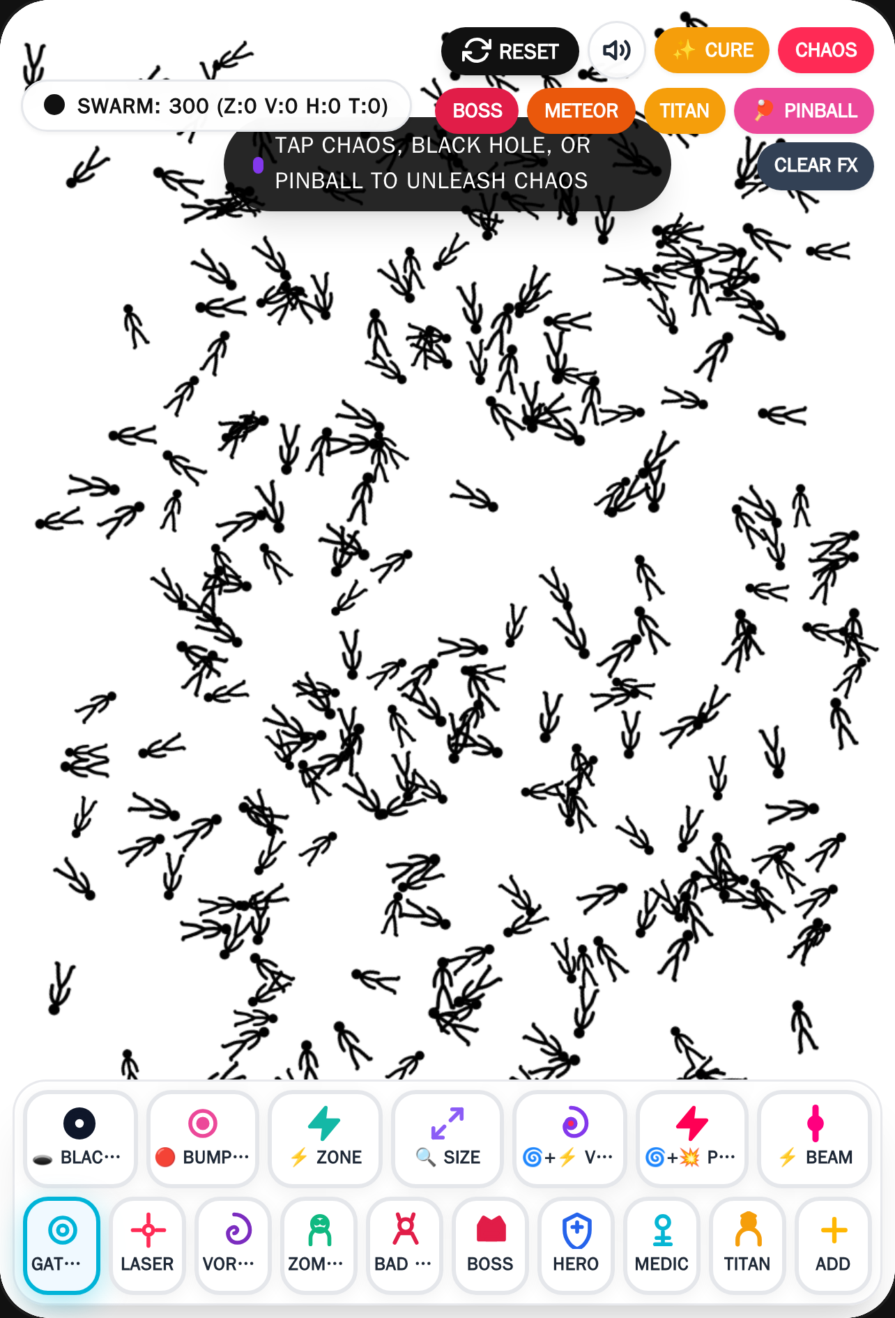 Stickman Swarm Sandbox - Heroes vs Zombies & Chaos Arena cover