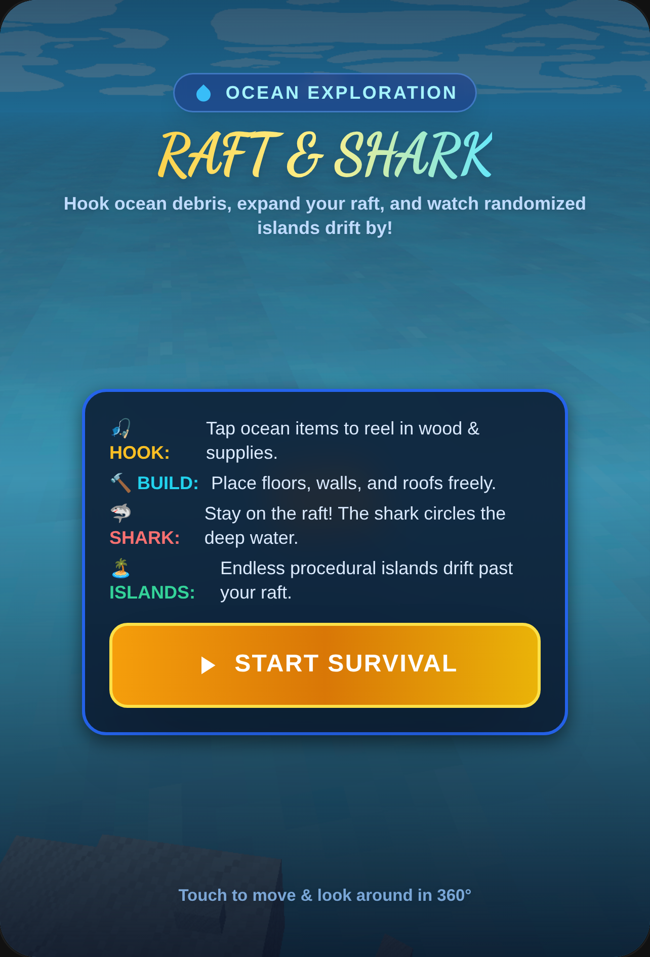 3D Raft Survival and Shark Explorer cover