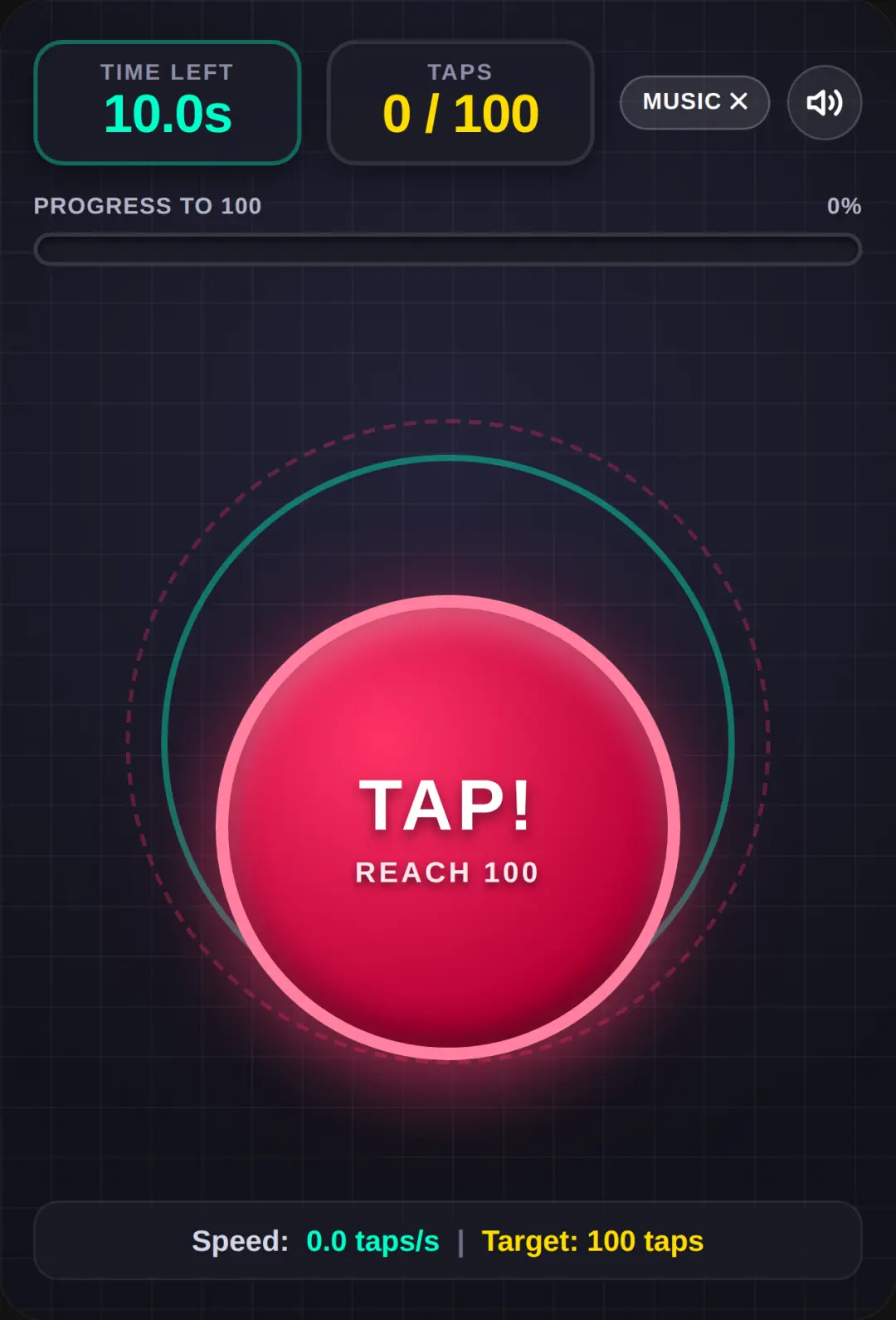 Tap to 100 in 10 Seconds cover
