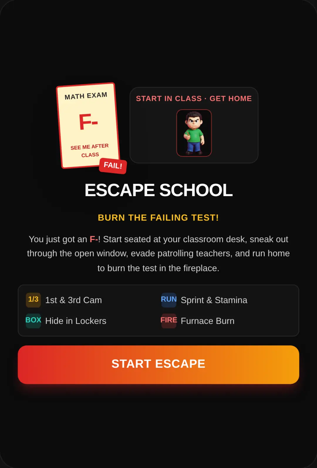 Escape School: Burn the Test cover