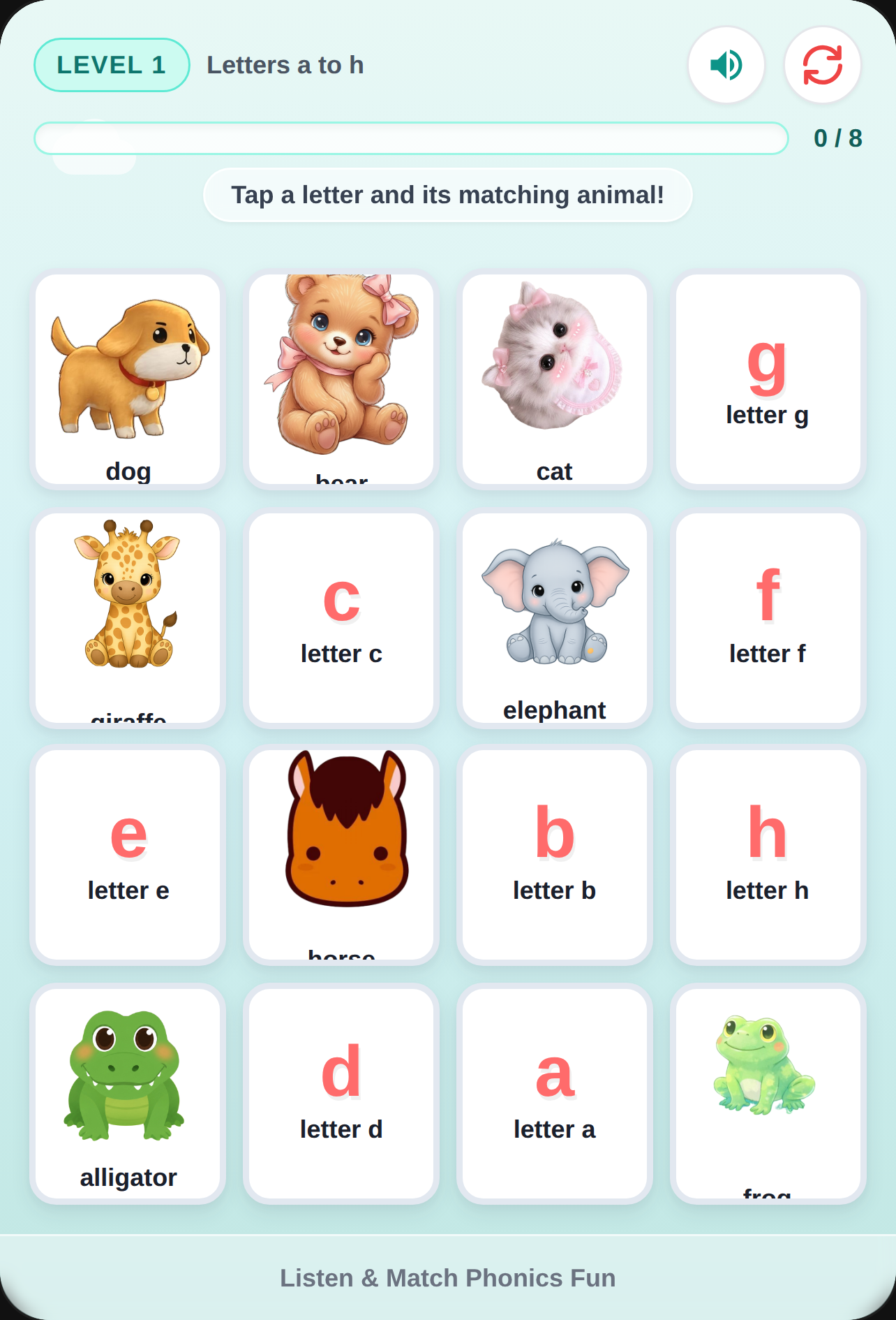 Animal Phonics Match cover