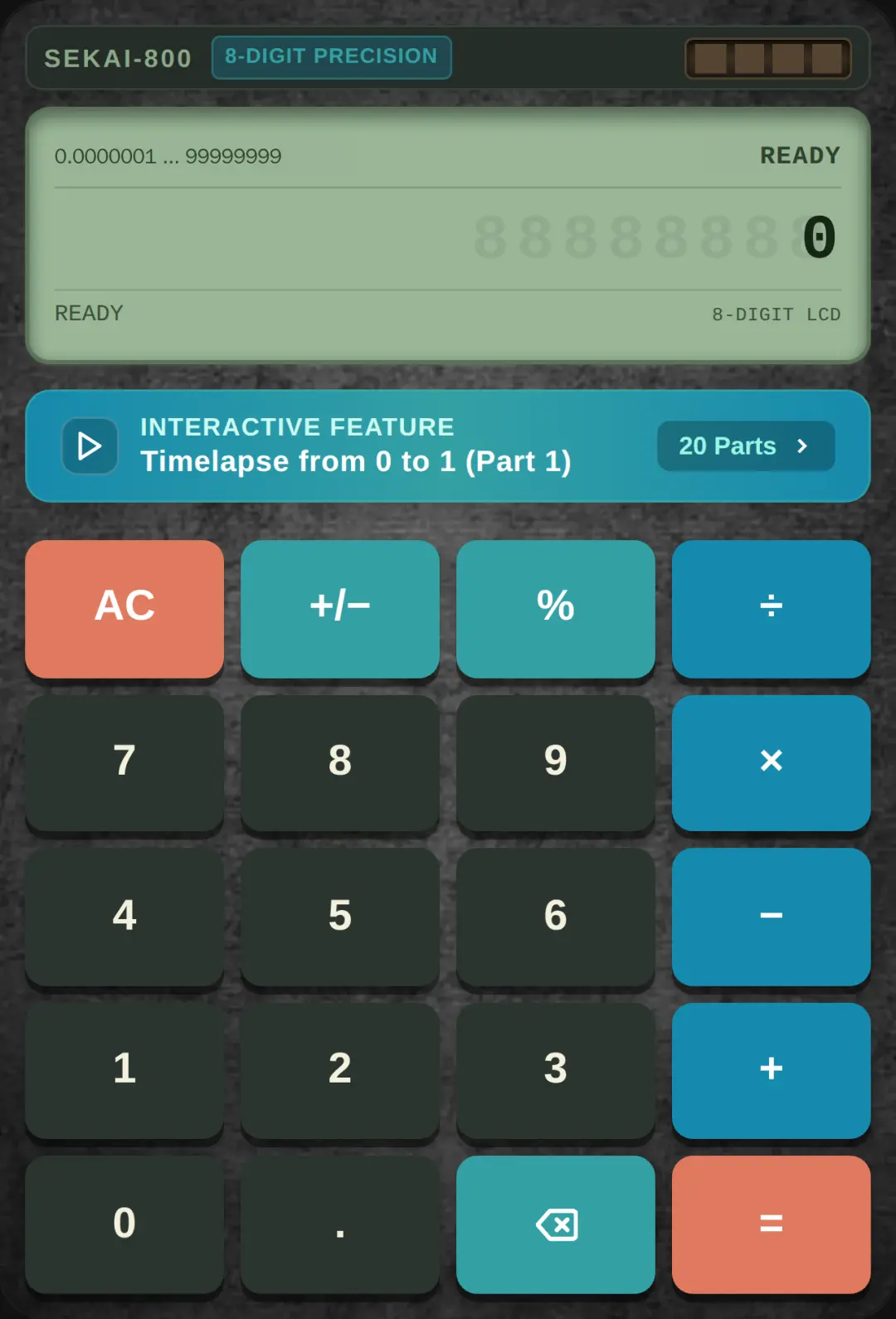 8-Digit Retro Precision Calculator cover
