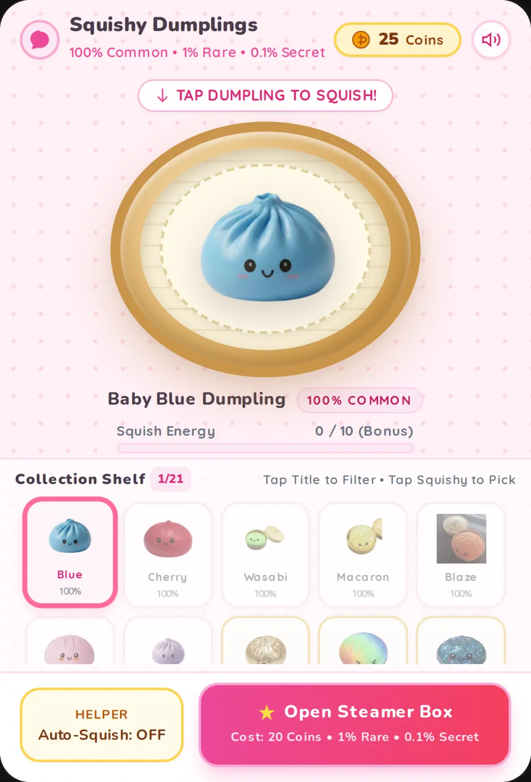 Open squishy dumpling cover