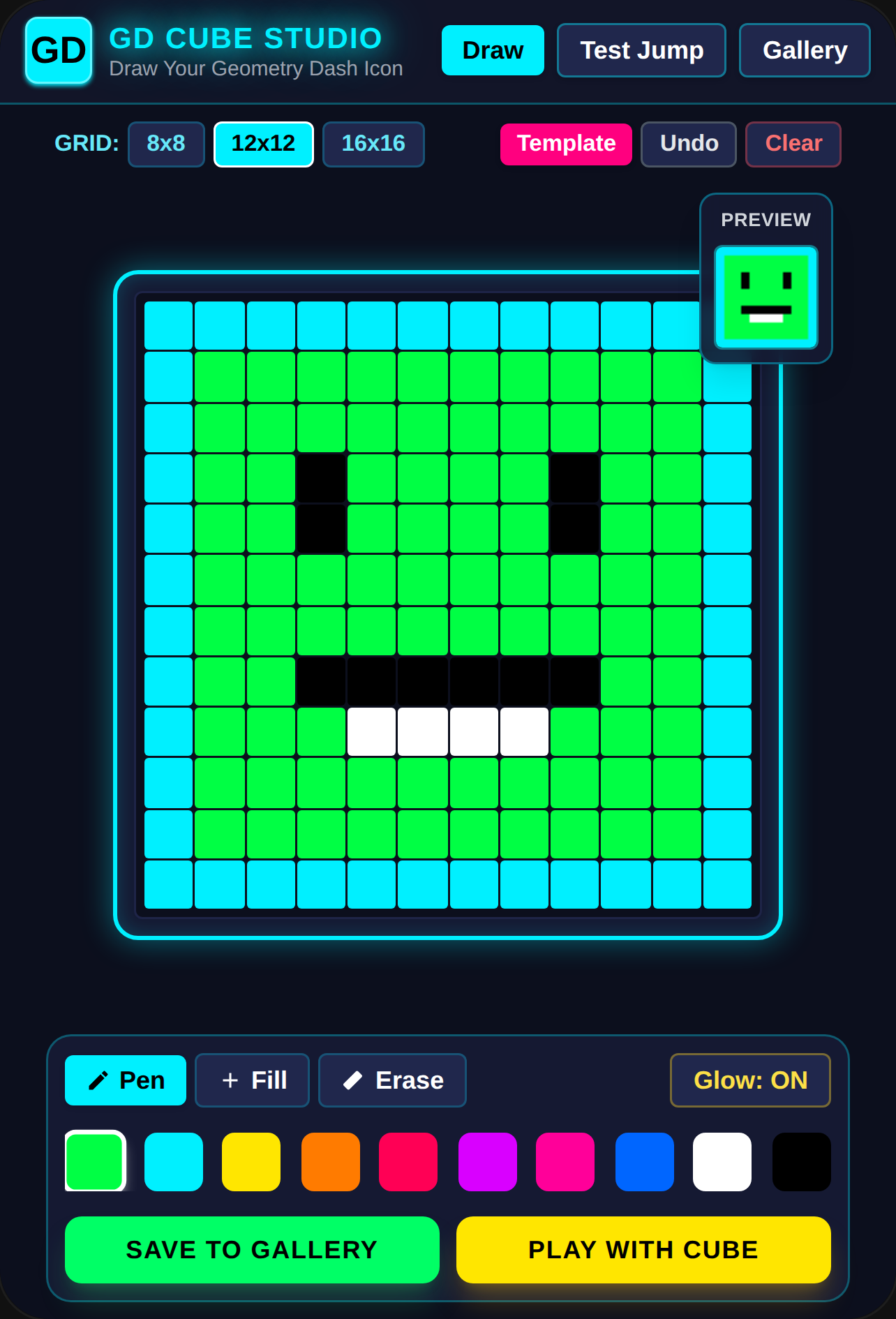 Geometry Dash Cube Pixel Studio cover
