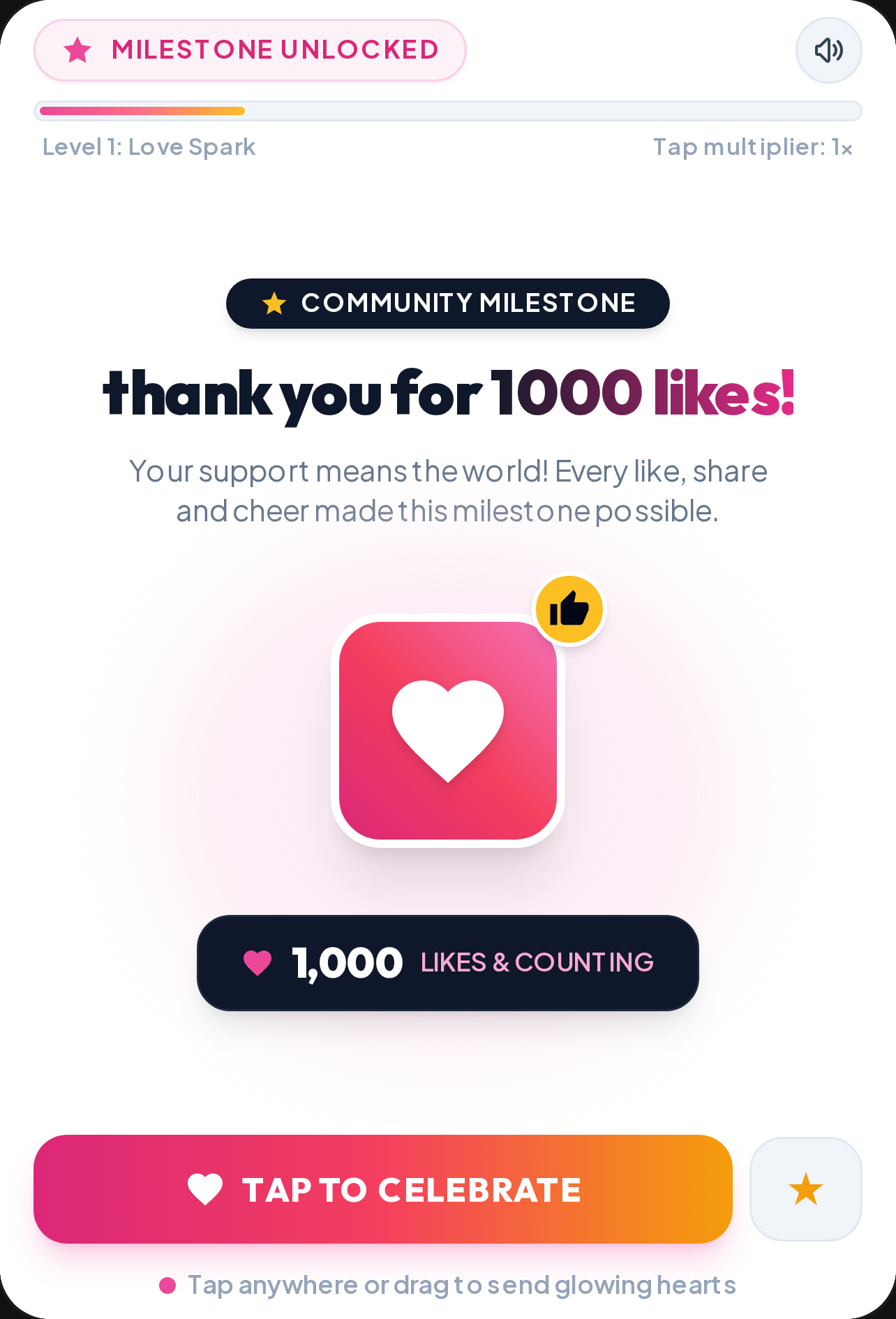 Thank You for 1000 Likes! cover