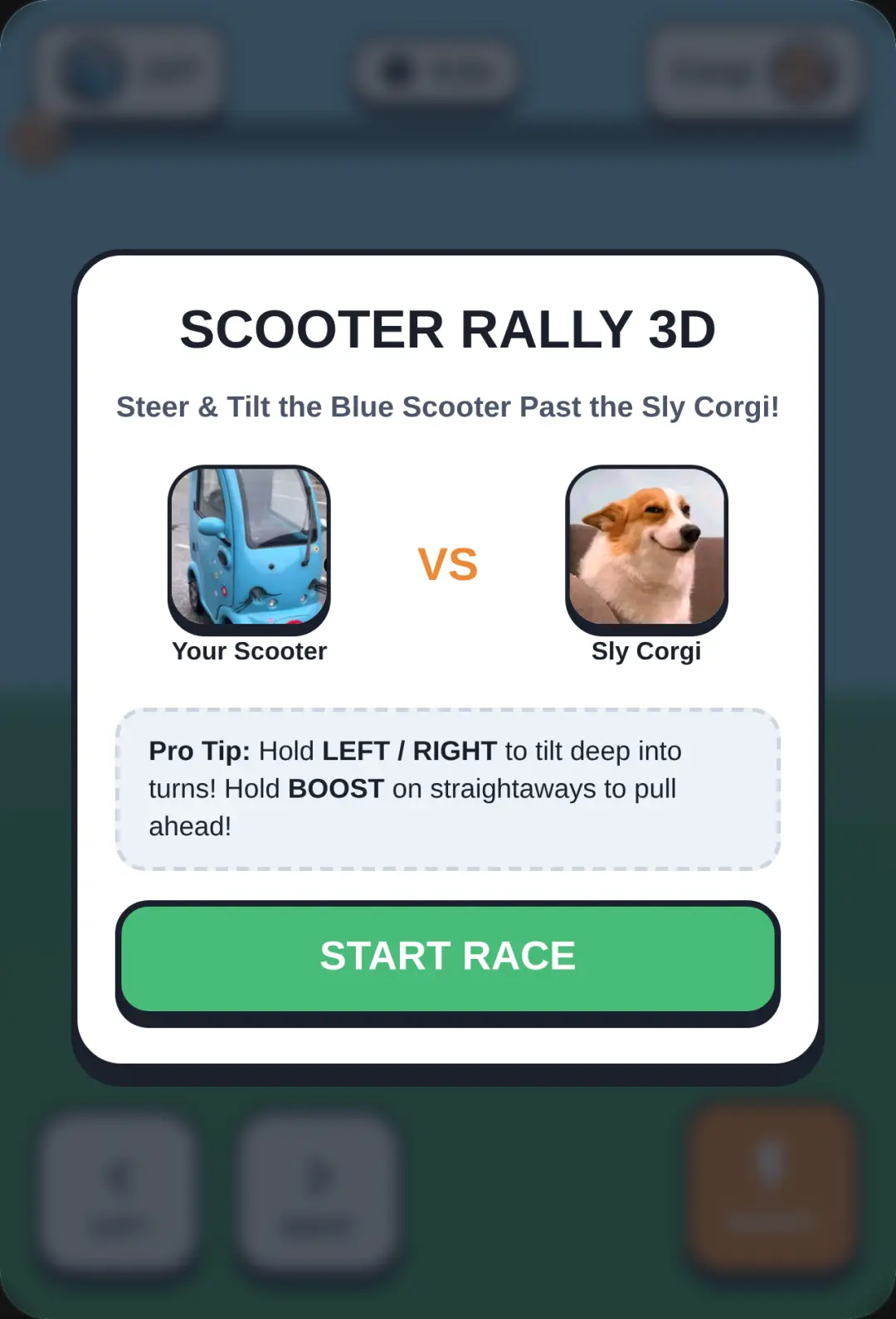 Scooter Rally: Corgi Chase 3D road to win cover