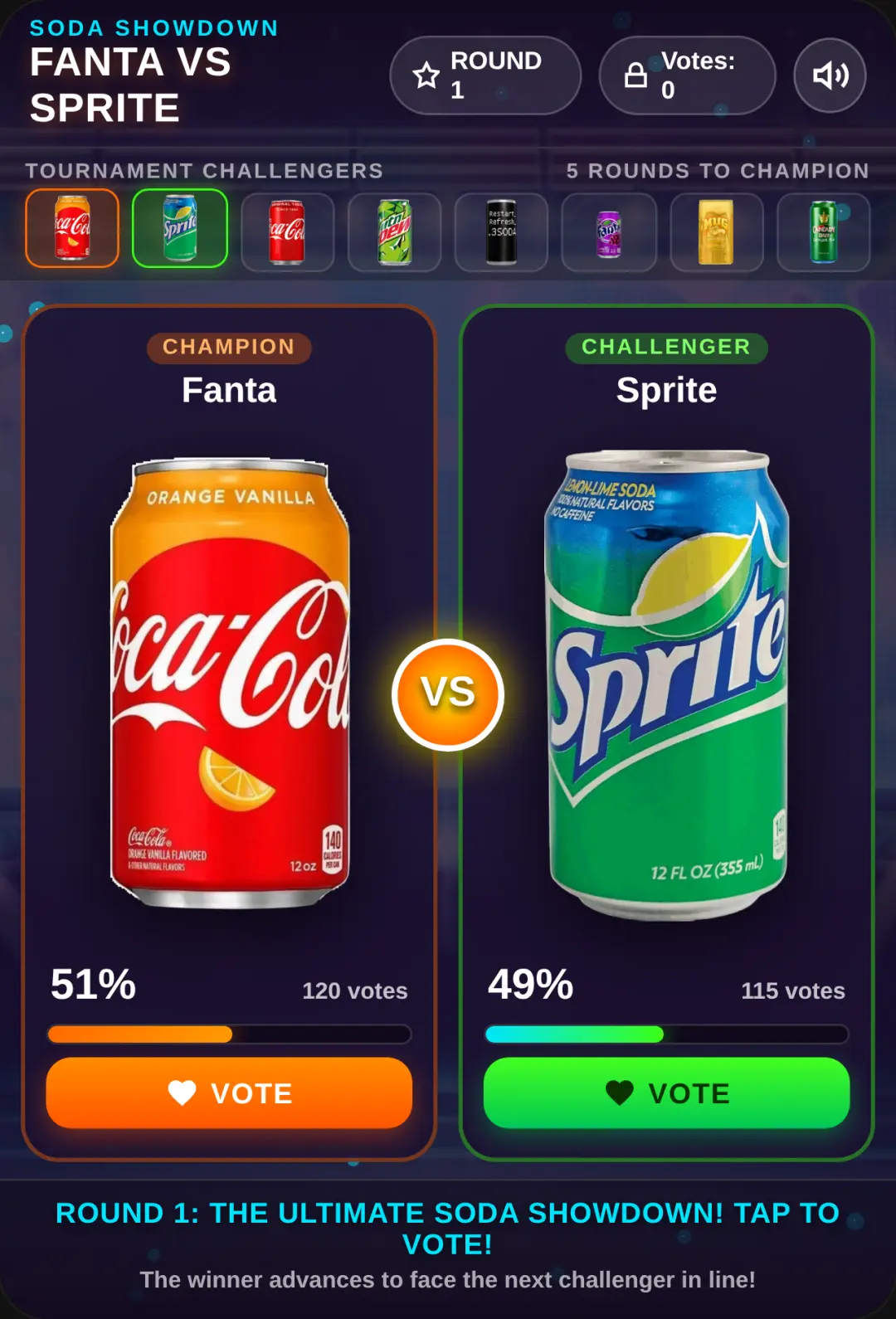 Fanta VS Sprite - Soda Showdown Tournament cover