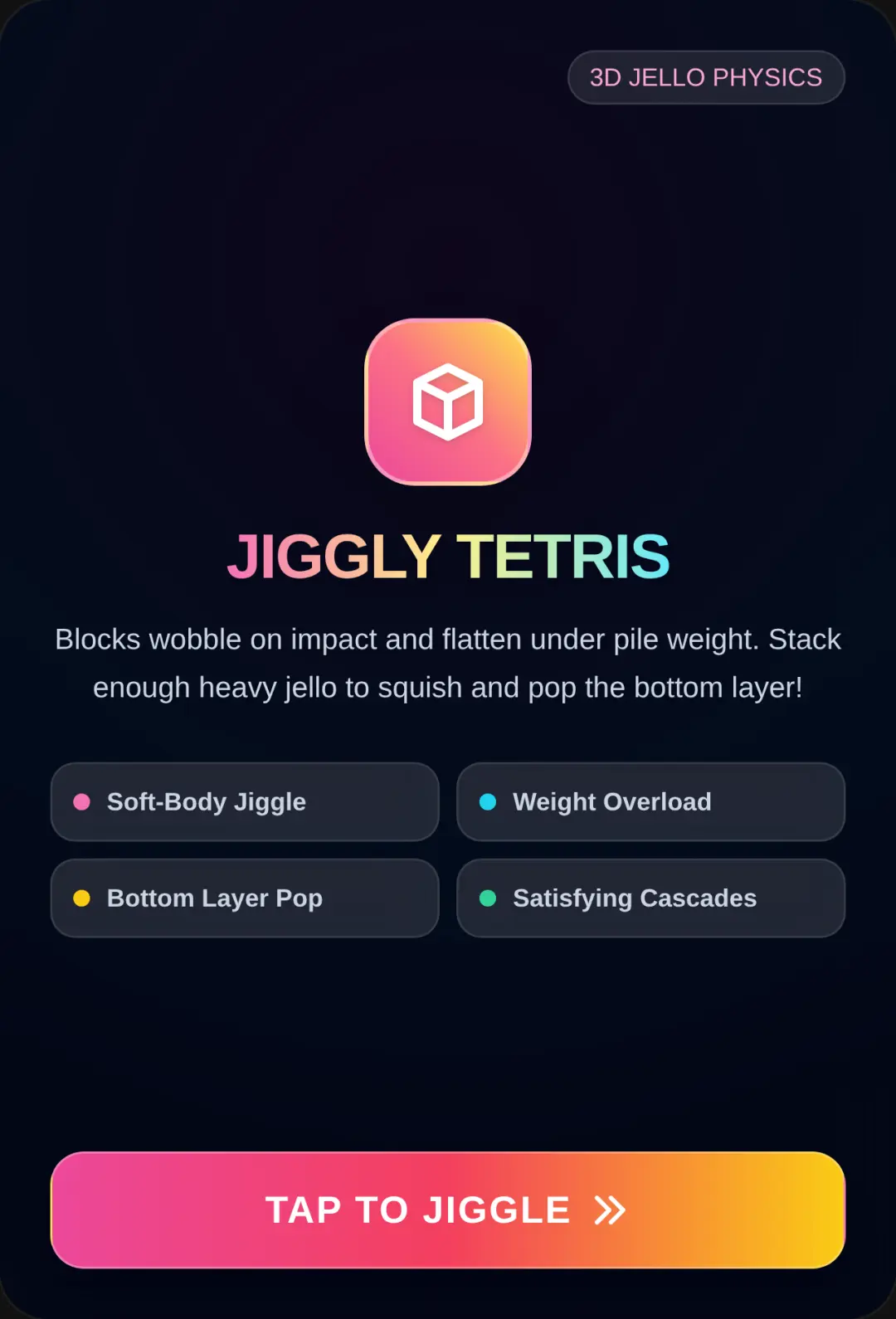 Jiggly Tetris 3D cover