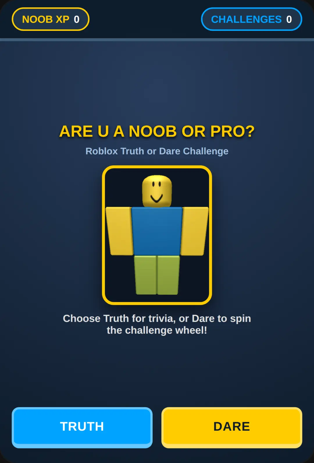 Roblox Noob Truth or Dare cover