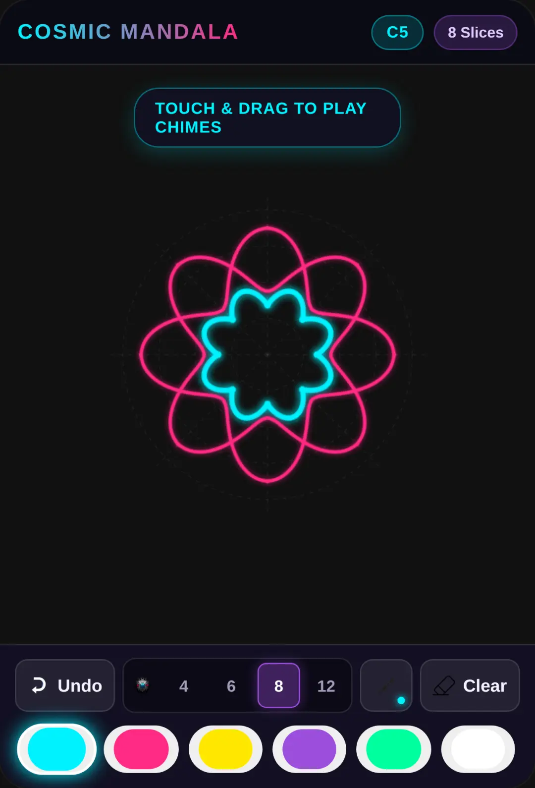 Cosmic Mandala - Kaleidoscope Music Canvas cover