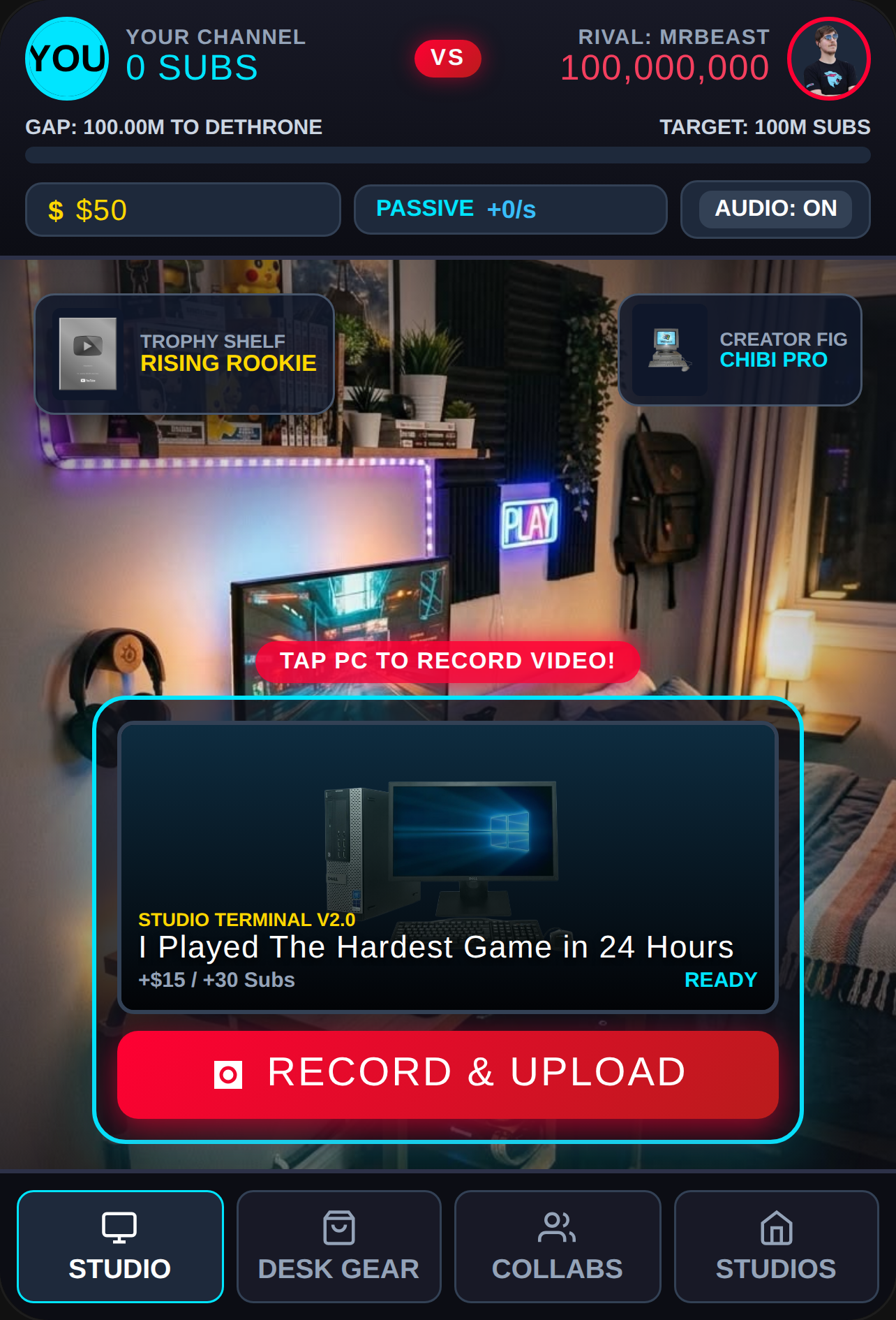 Beat MrBeast: 100M Sub Tycoon cover