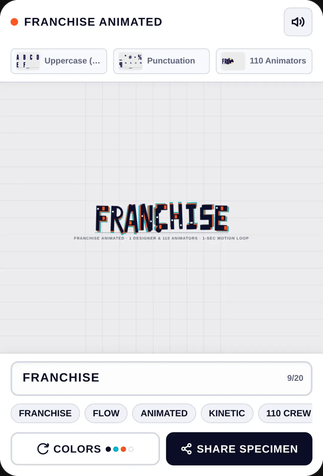 Franchise Animated: Typeface Showcase cover