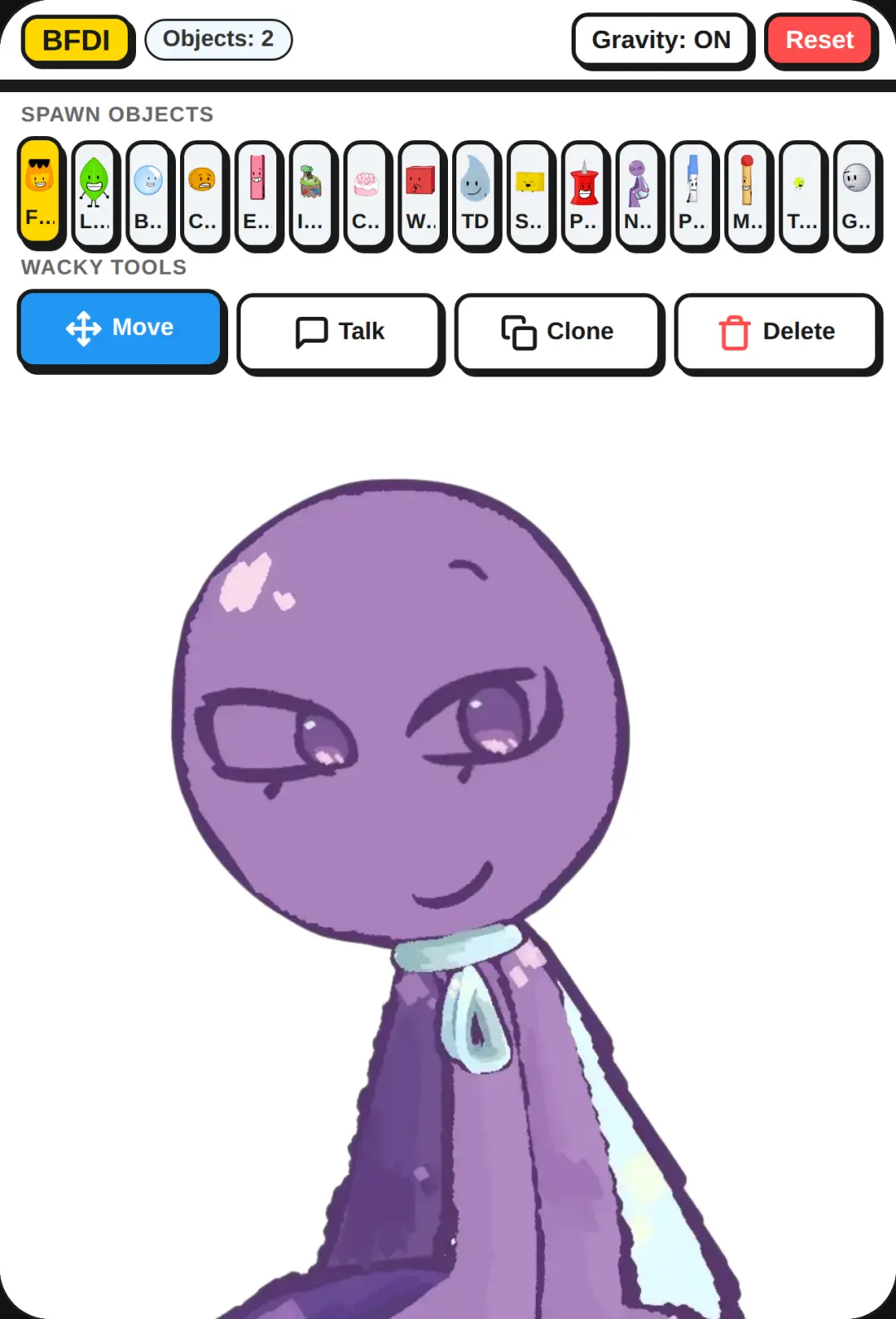 random bfdi sandbox cover