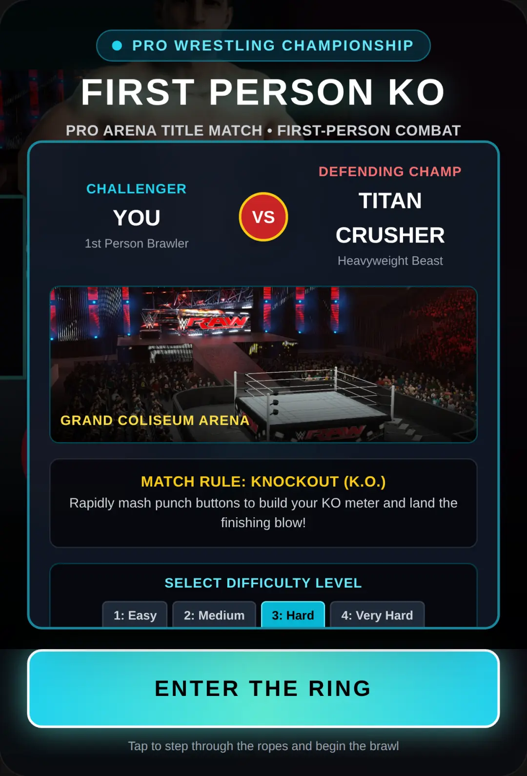 Pro Wrestling: First Person KO cover