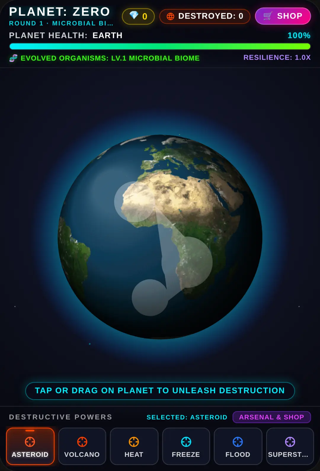 PLANET: ZERO. Enter your own villain era cover