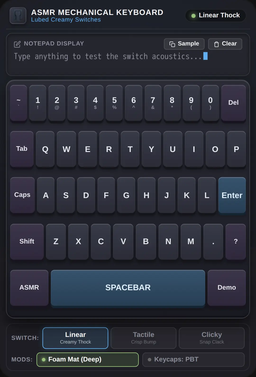 ASMR Mechanical Keyboard cover