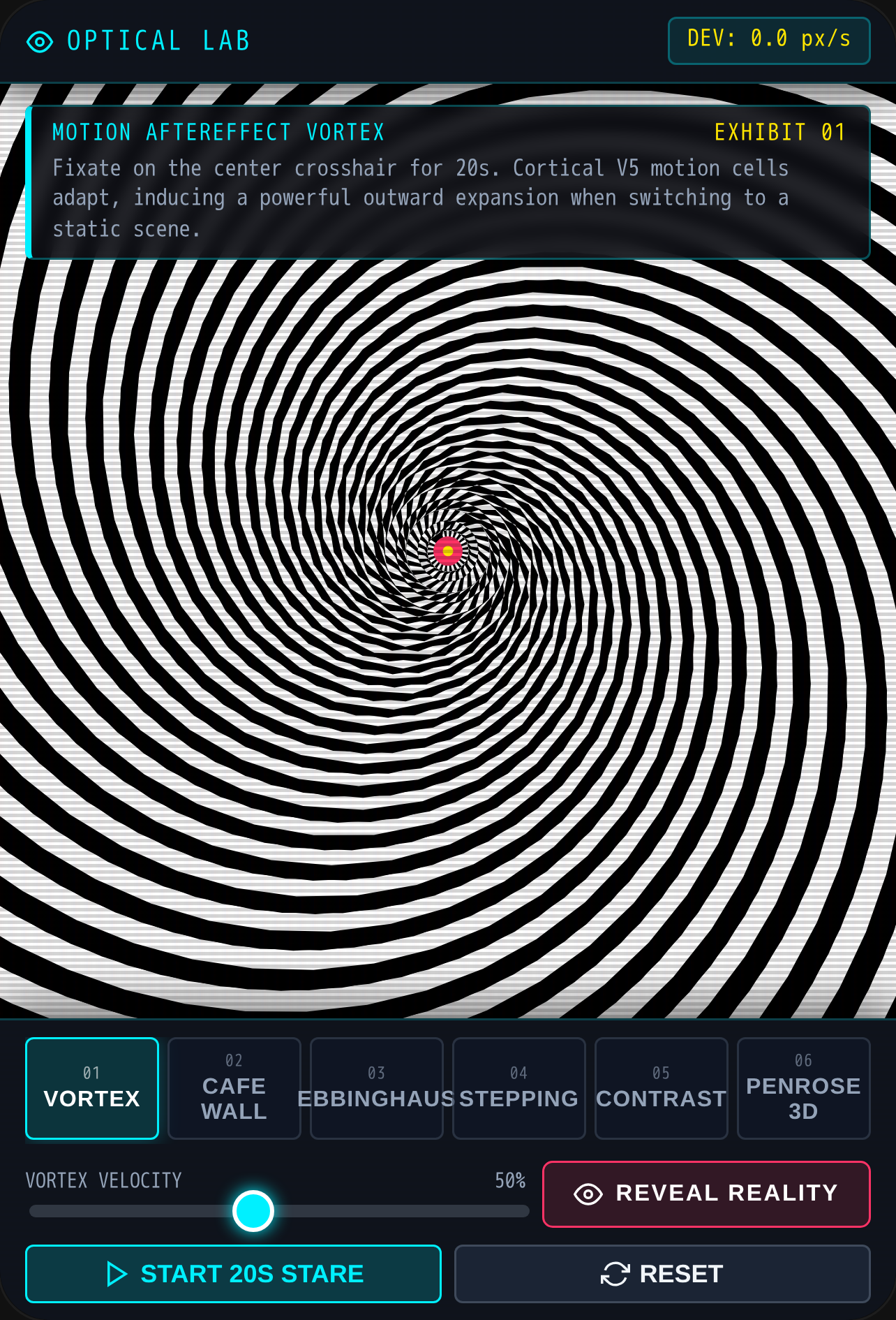 stare at it for 20 seconds and then look at your room cover