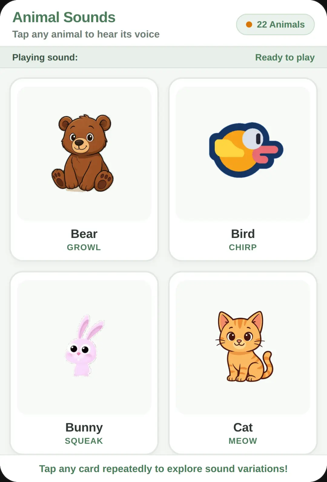 Animal Sounds Board cover