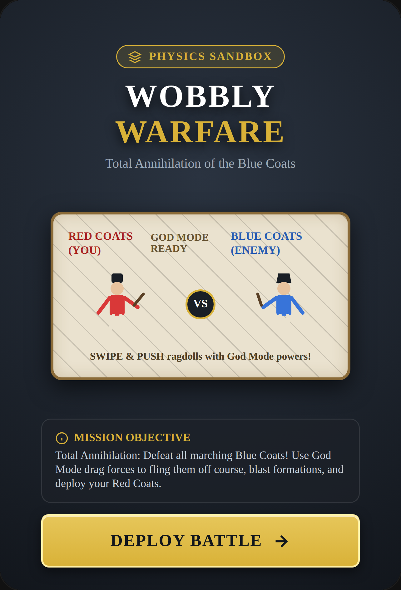 Wobbly Ragdoll Battle: Blue Coats vs Red Coats cover