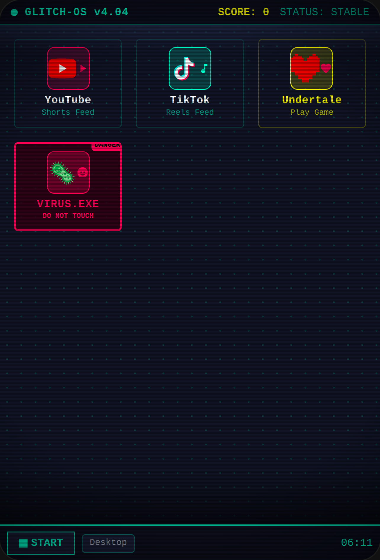 Glitched computer cover