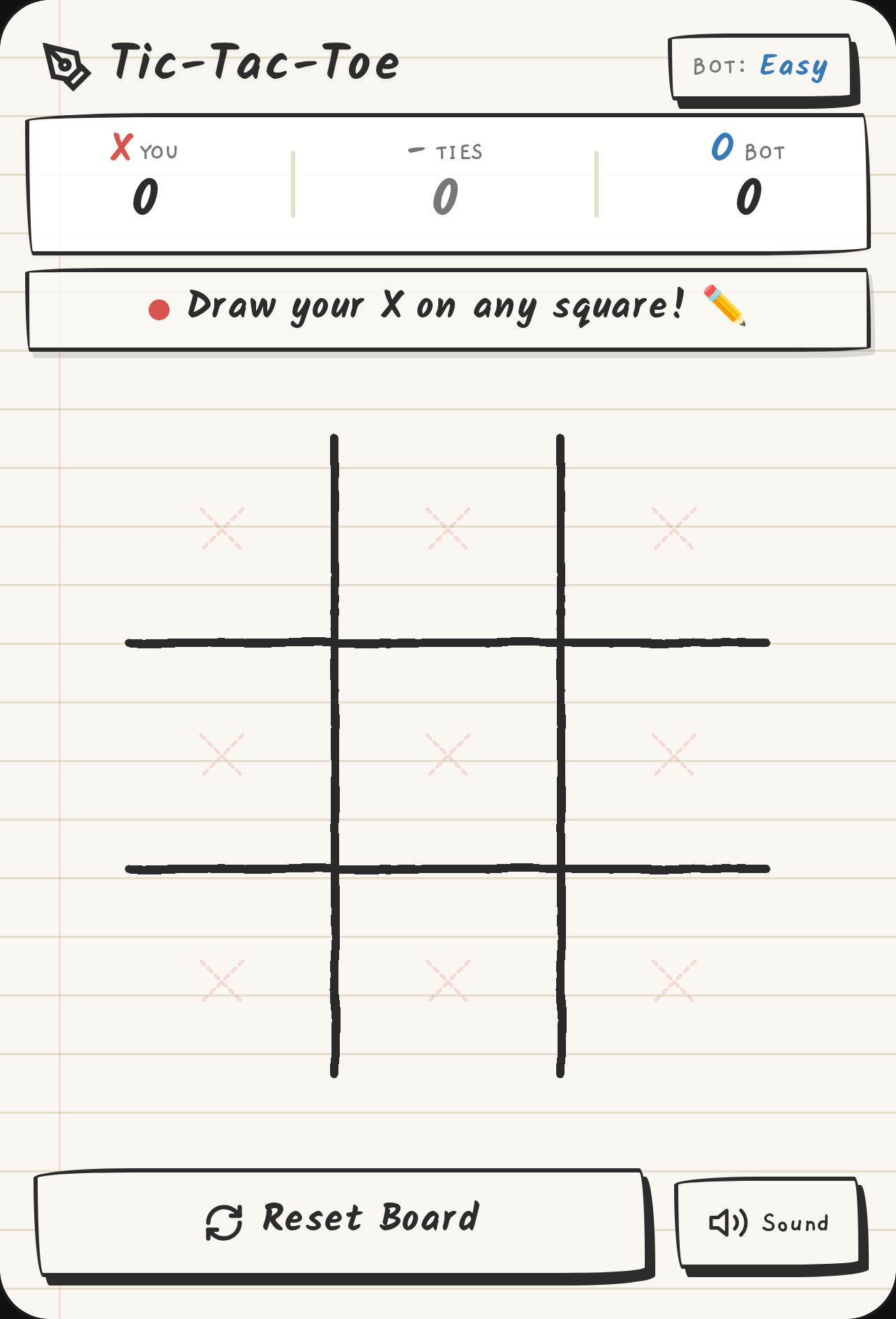 Notebook Tic-Tac-Toe cover