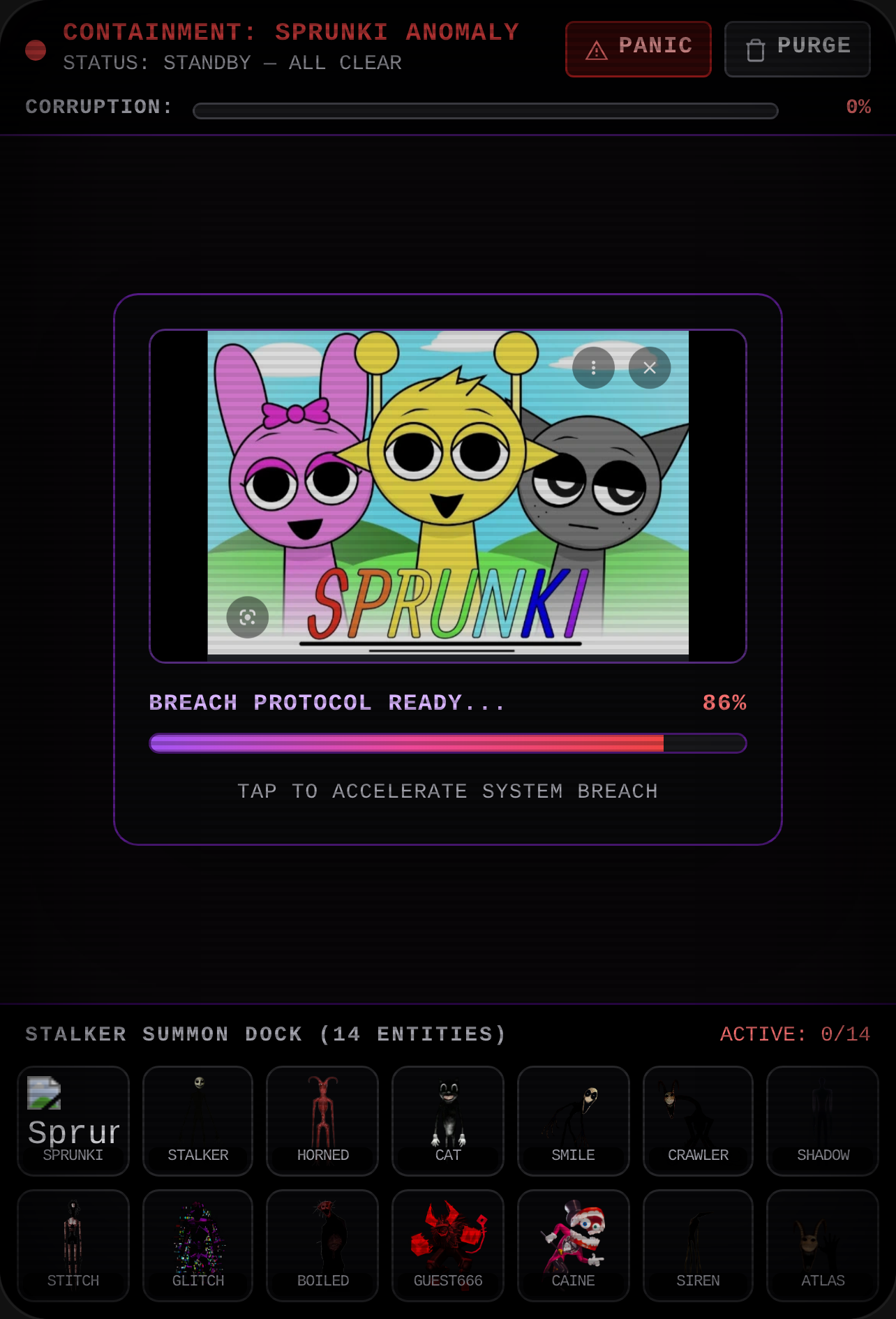 Sprunki Analog Stalker Containment cover