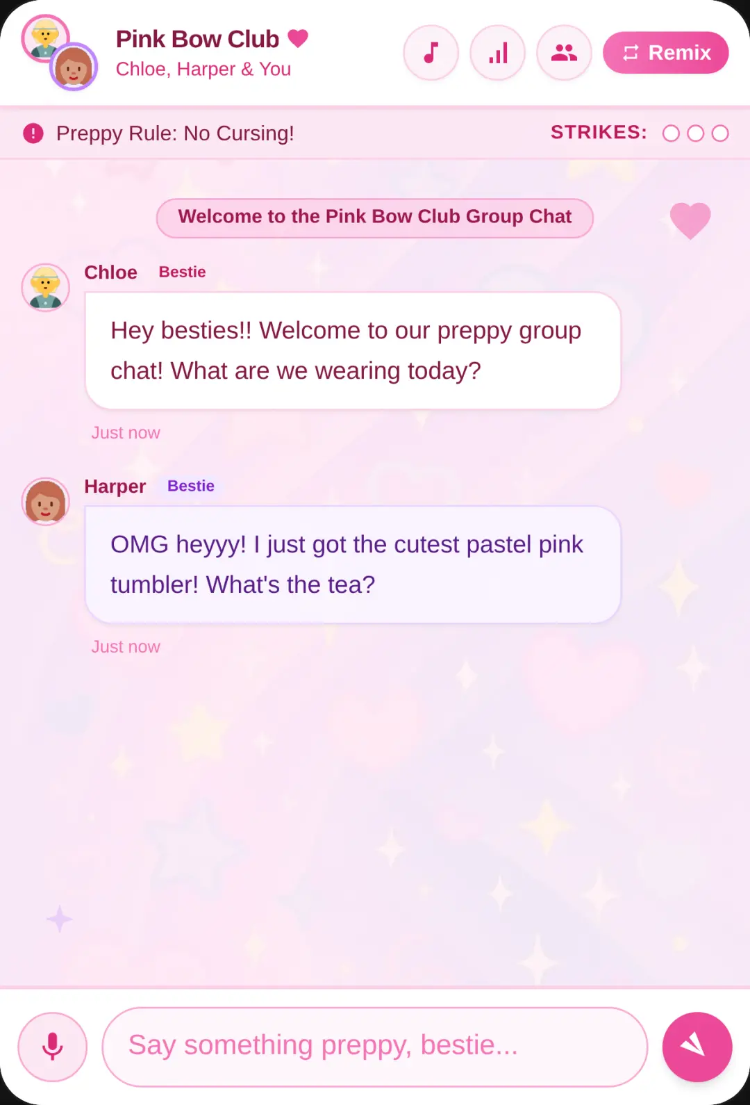 The Pink Bow Club · Preppy Besties Chat cover