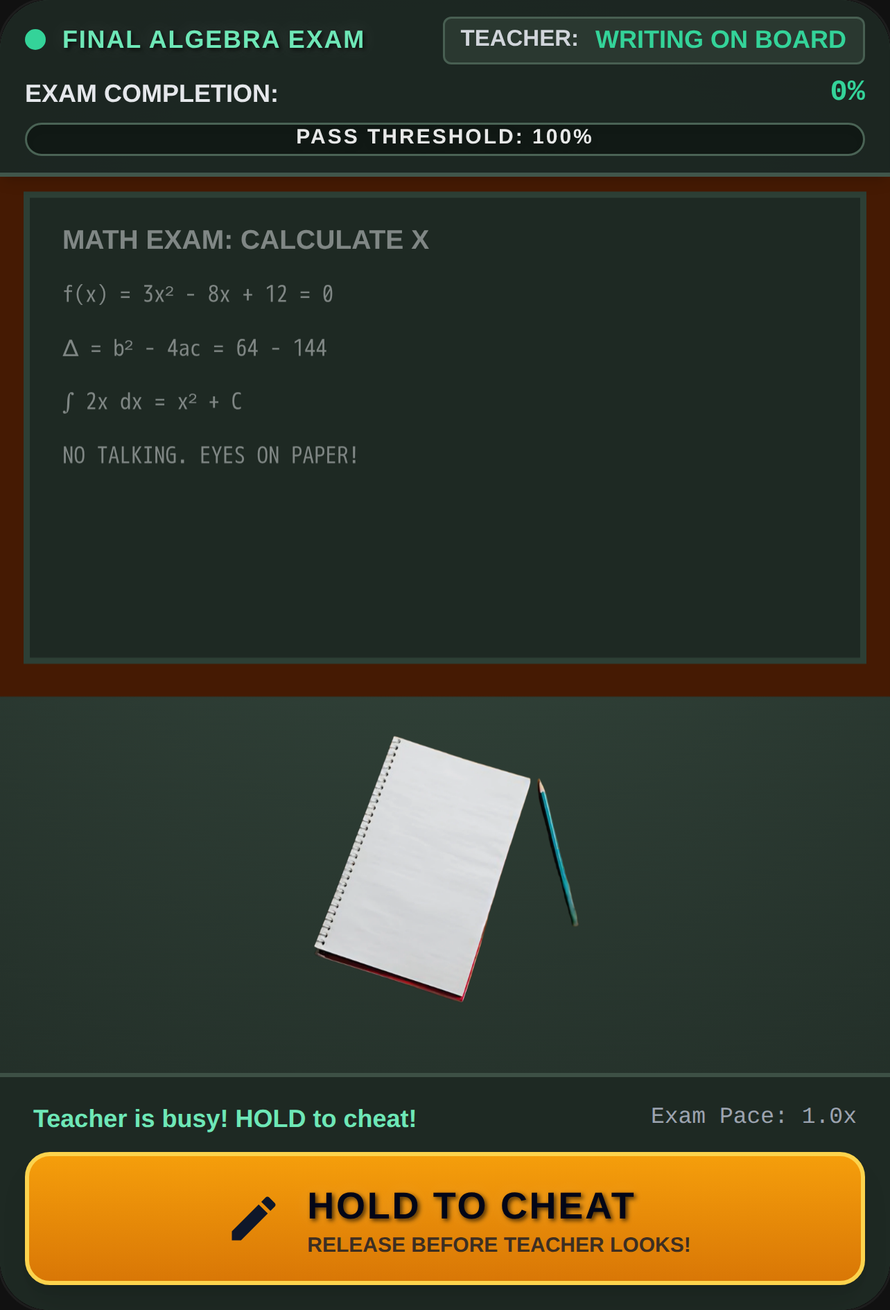 Don't Get Caught Cheating: Exam cover