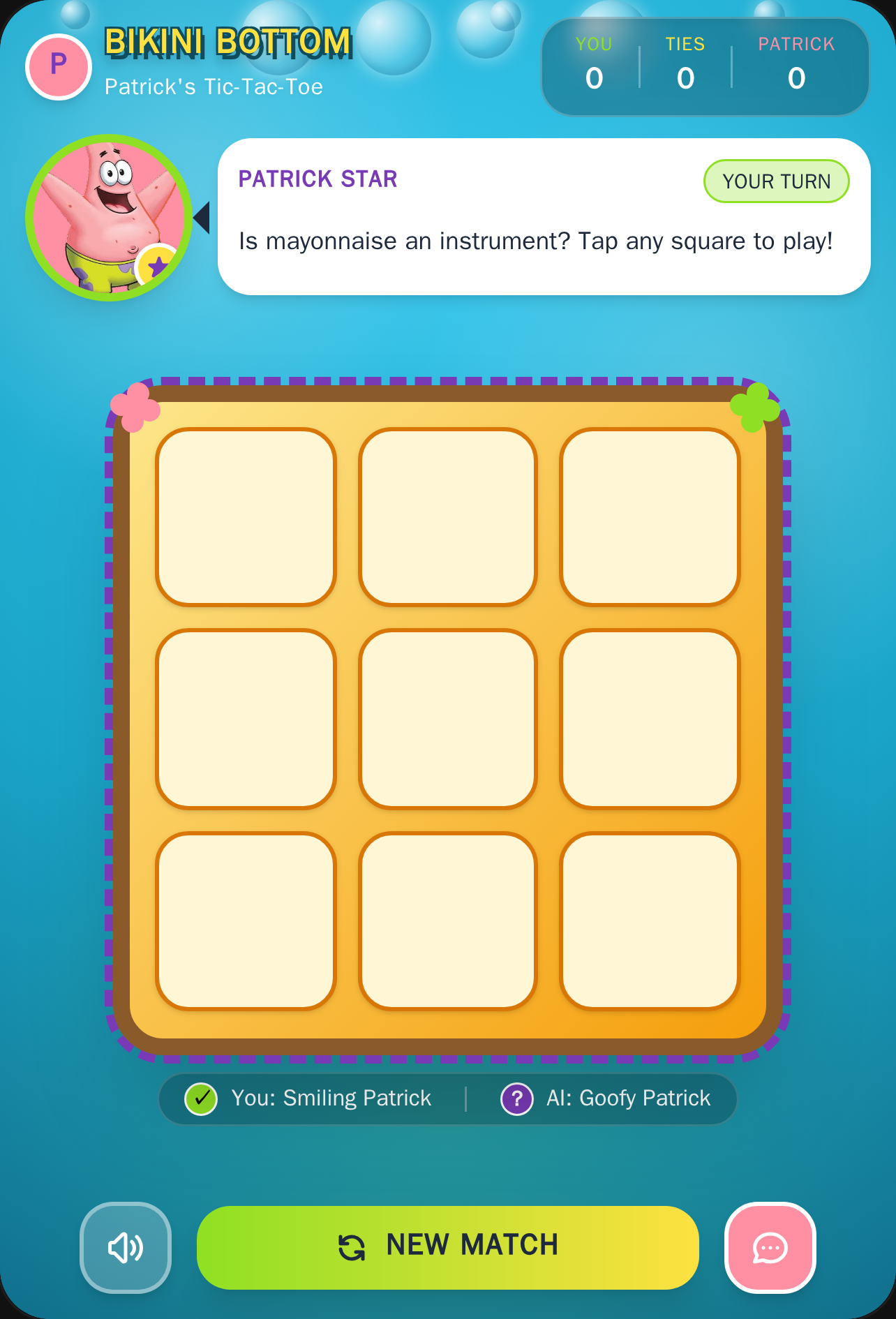 Patrick Star's Tic Tac Toe cover