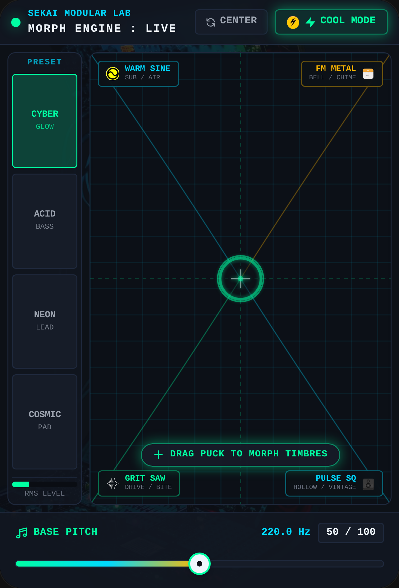 Phosphor XY Synth Console cover