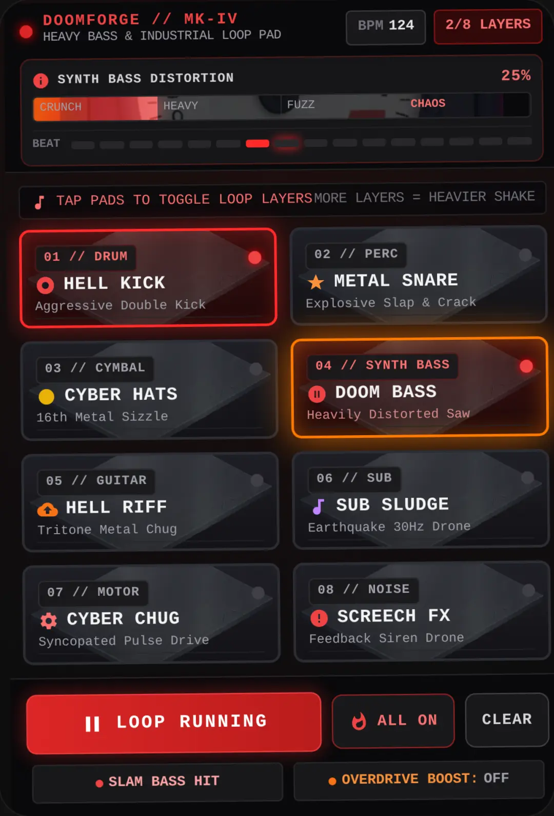 DOOMFORGE // Industrial Loop Pad cover