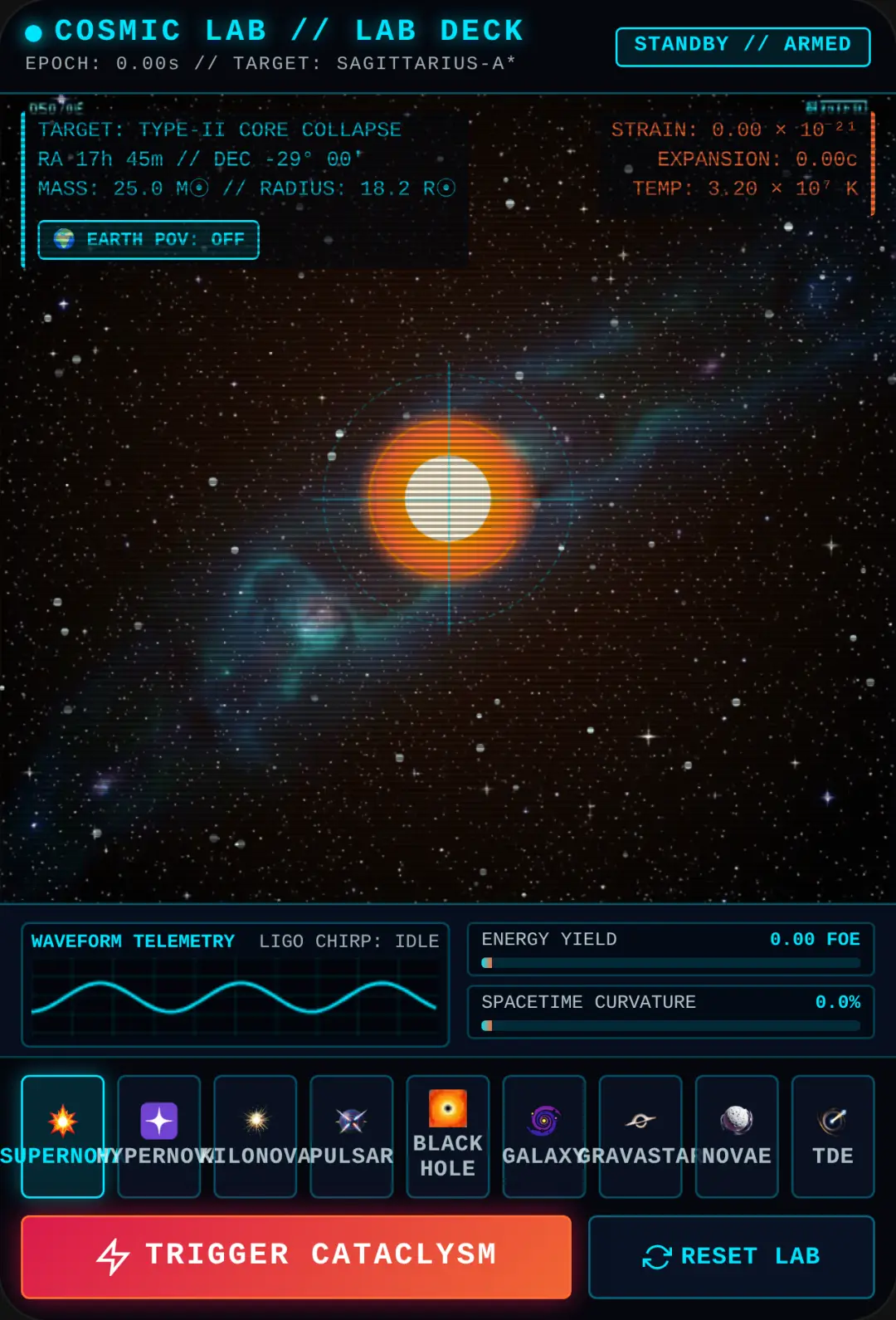 COSMIC LAB // EVENT SIMULATOR cover