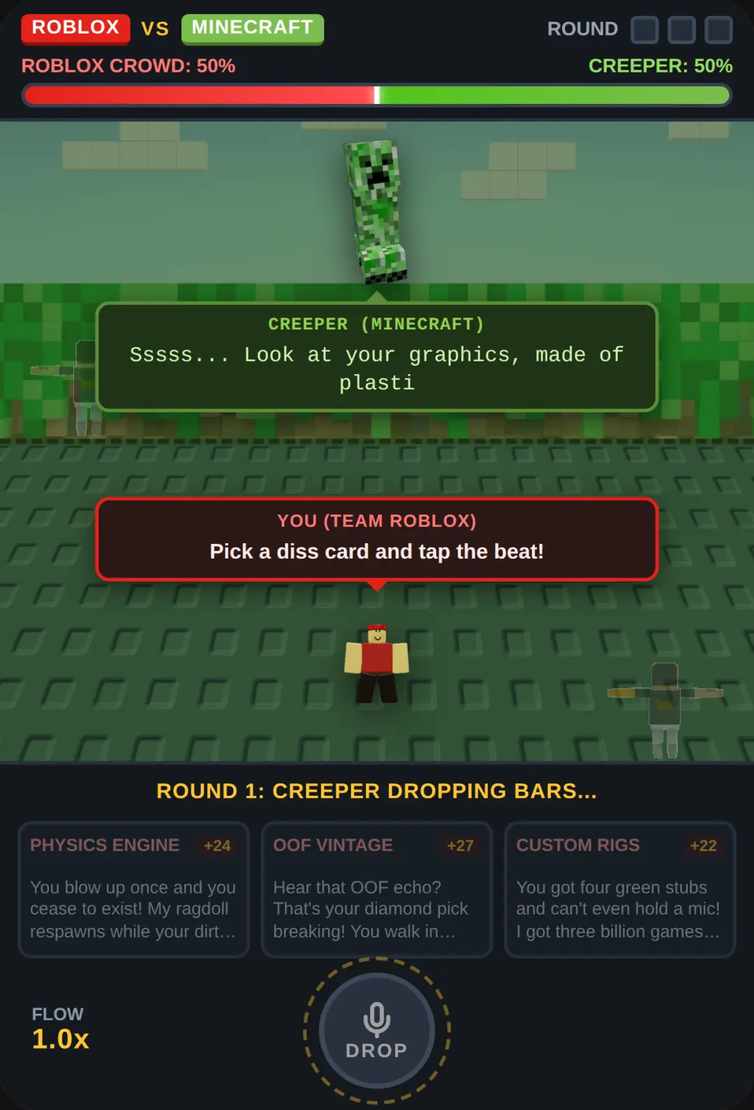 Roblox vs Minecraft Diss Battle cover