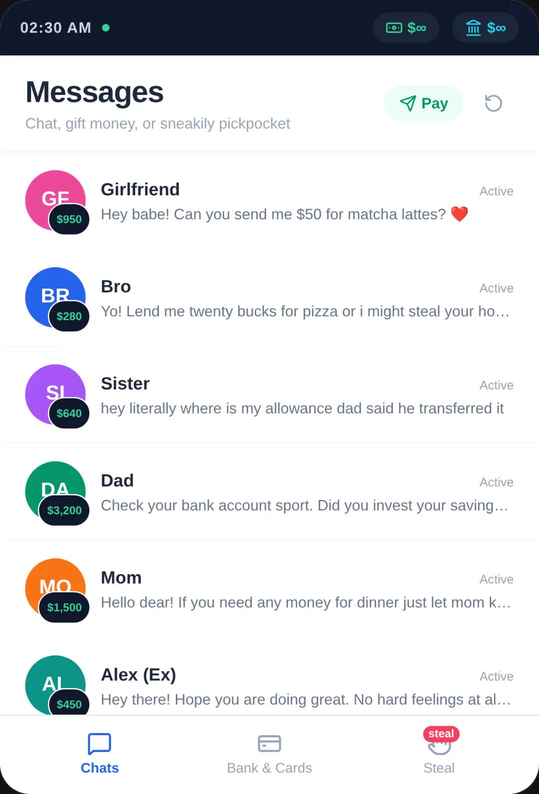 Chat Simulator & Bank cover