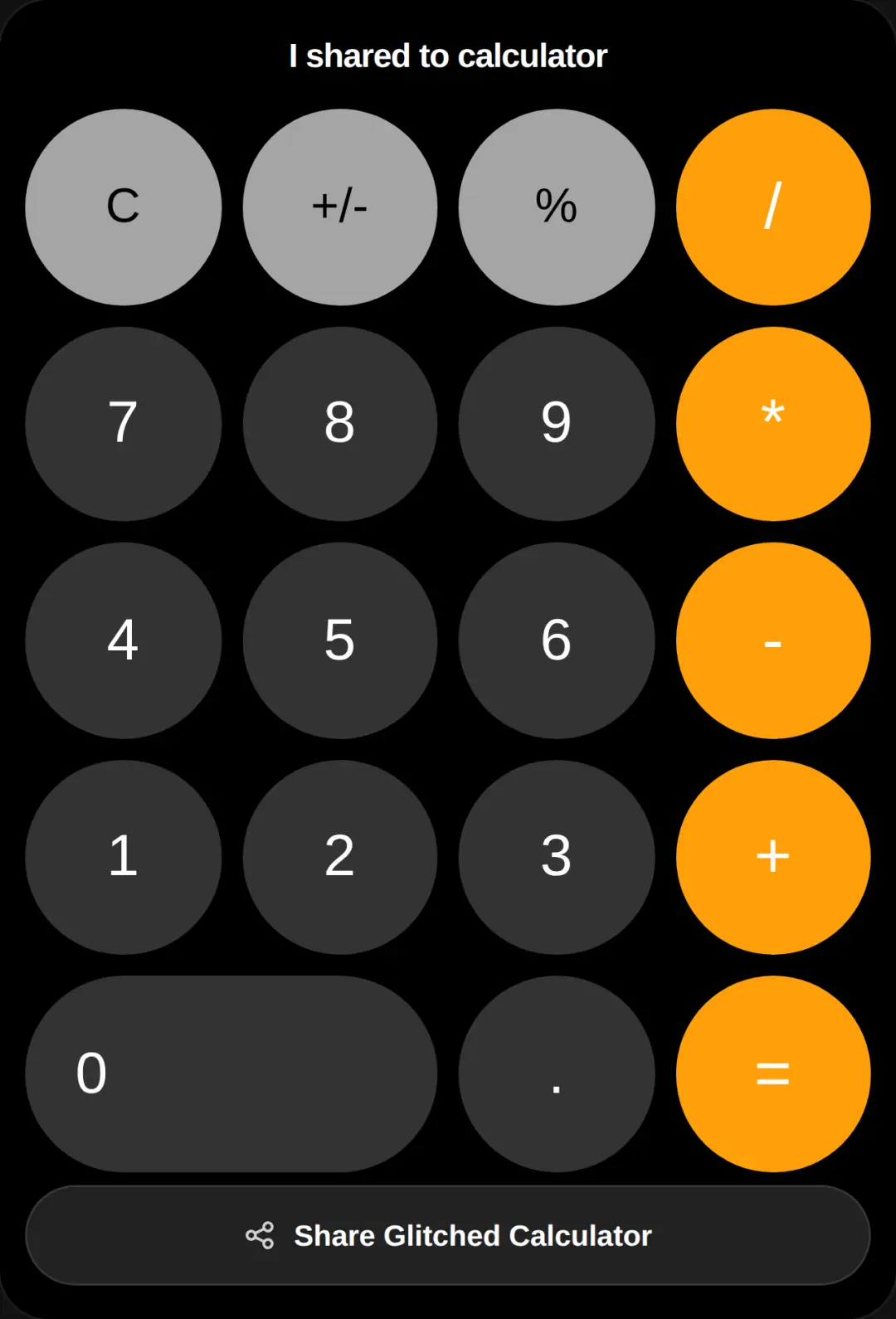 I Shared to Calculator cover