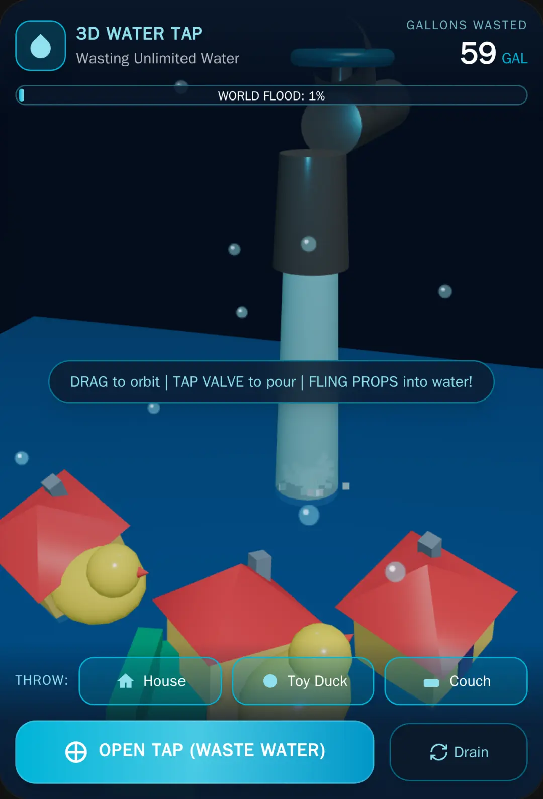 3D Water Tap - Waste Unlimited Water cover