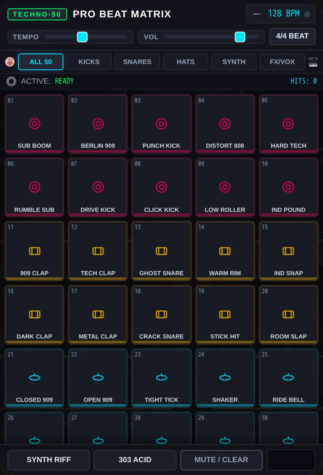 Techno 50-Pad Studio cover
