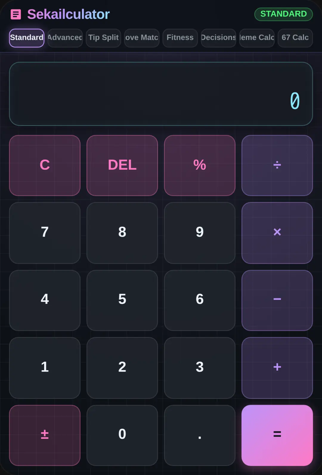 Sekailculator cover