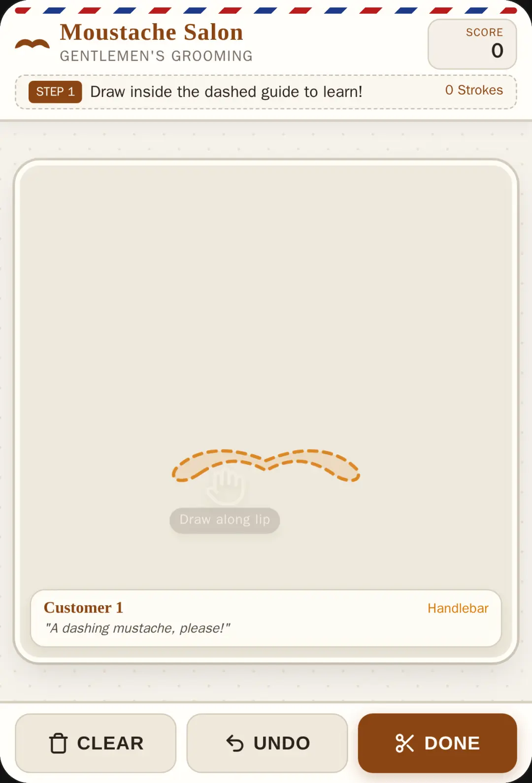 Draw A Mustache - Barber Salon cover