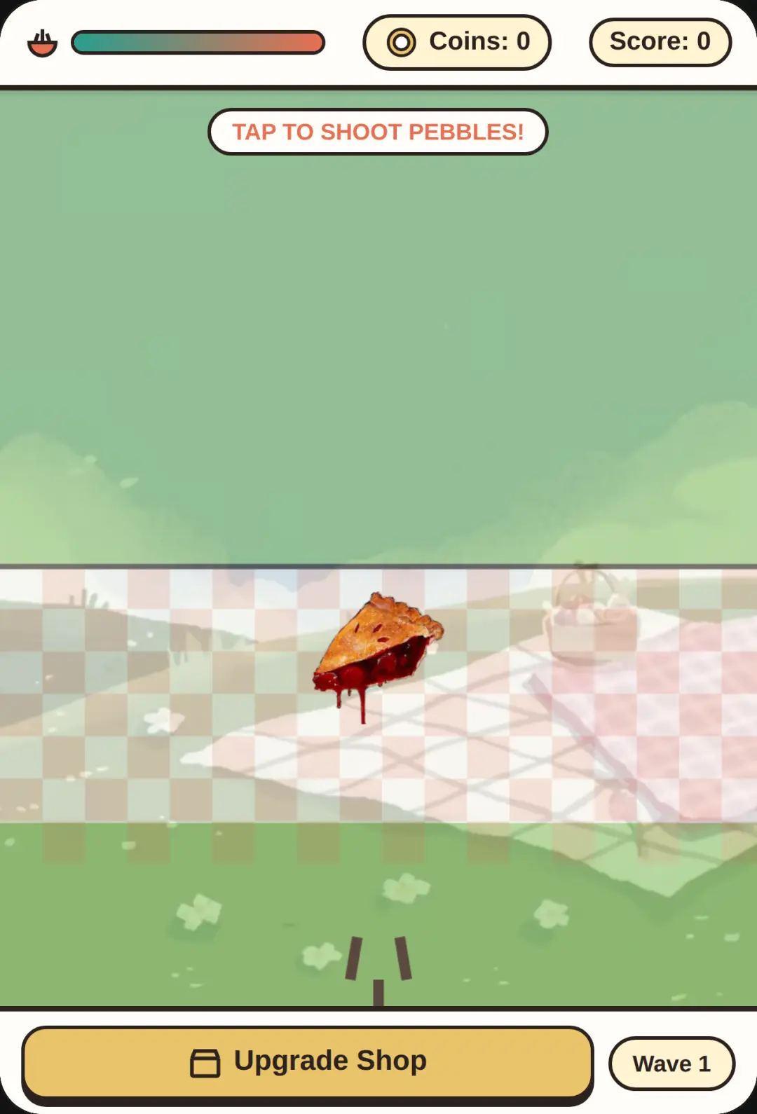 Pie Shooter - Fling Pebbles at Greedy Birds cover