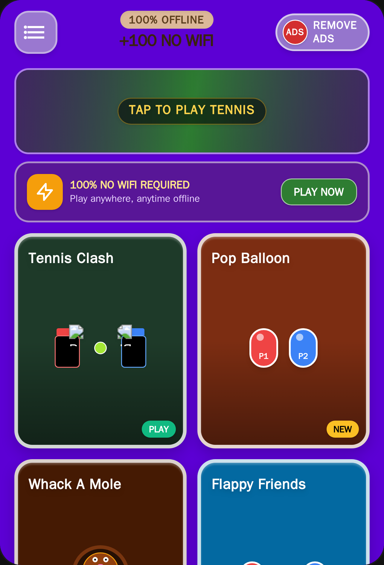 +100 Offline Games - No WiFi Puzzle Collection cover