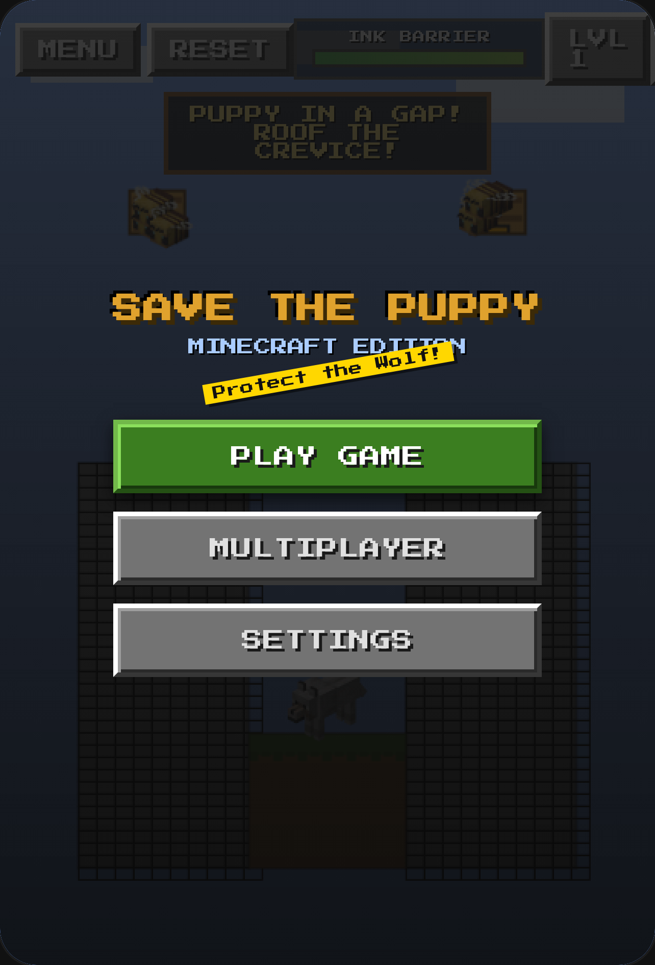 Save the Puppy - Minecraft Edition cover