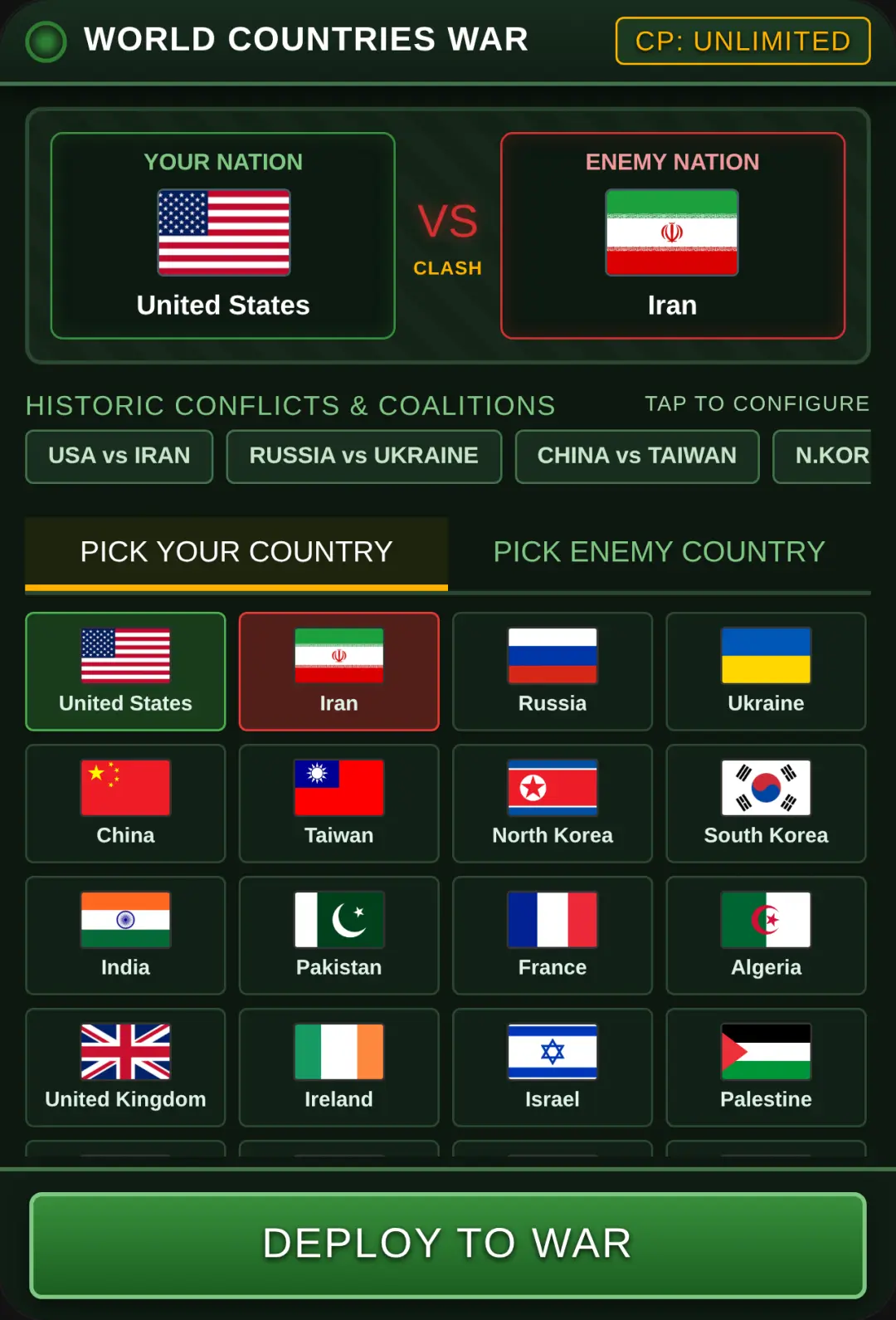 World Countries War cover