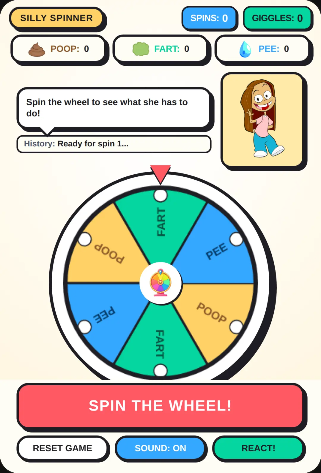 Silly Spin: Poop, Fart, or Pee! cover