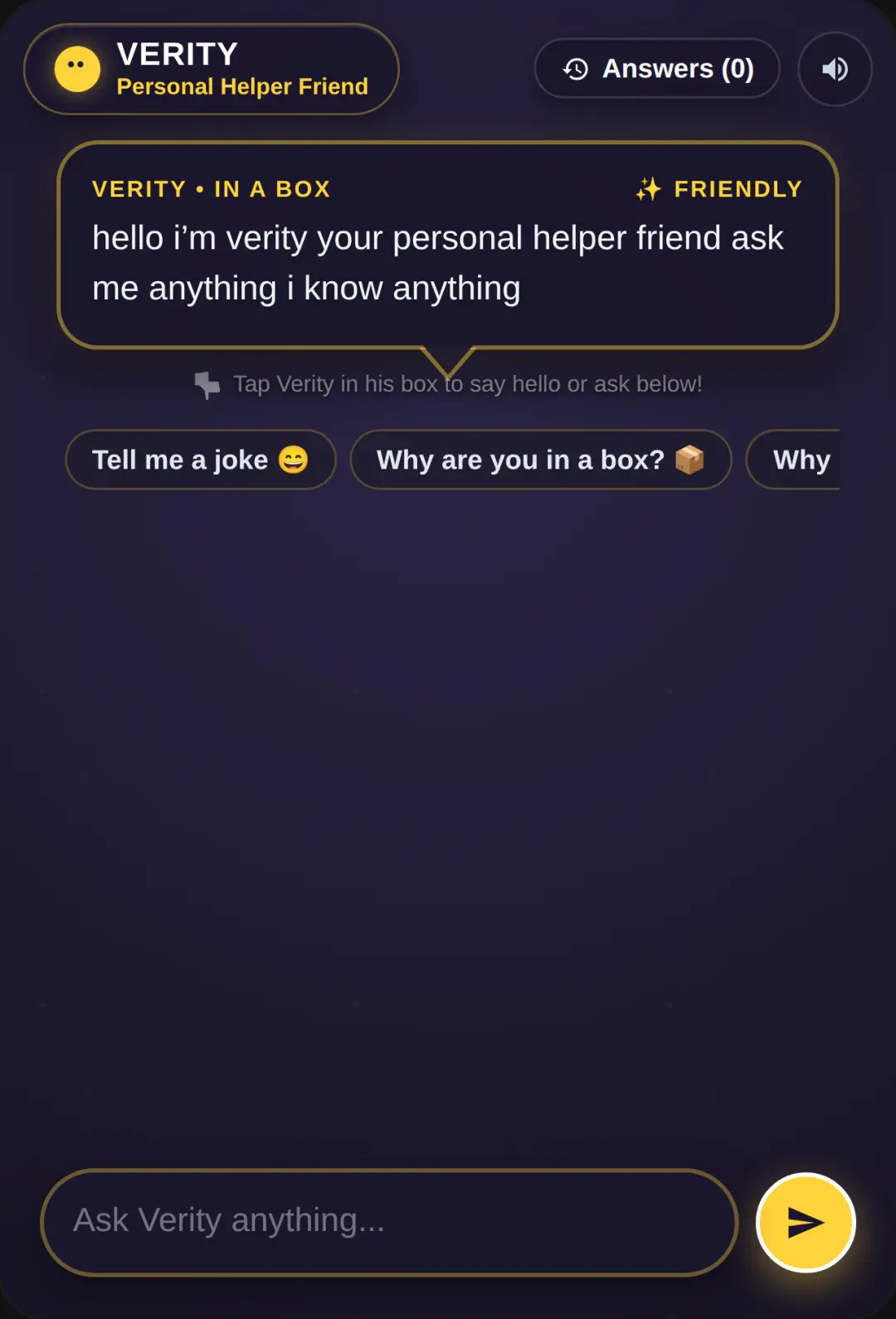 Verity - Your Personal Helper Friend in a Box cover