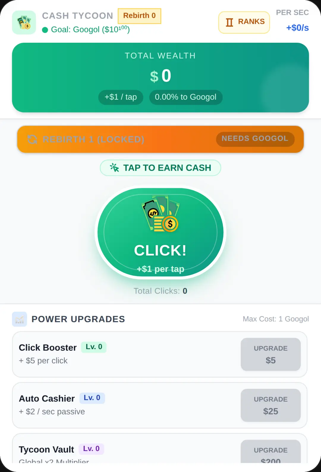 Money clicker. cover