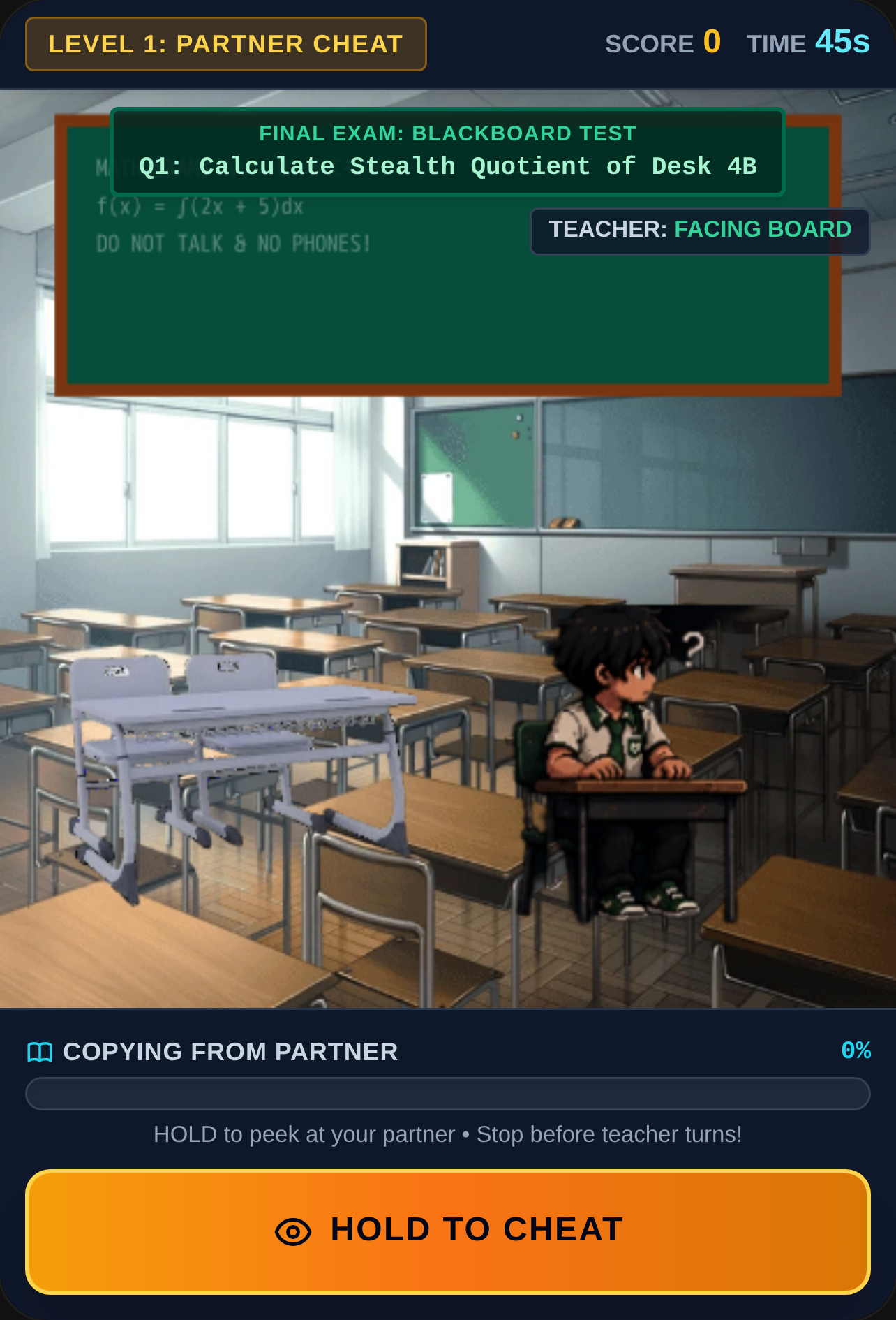 Cheating students cover